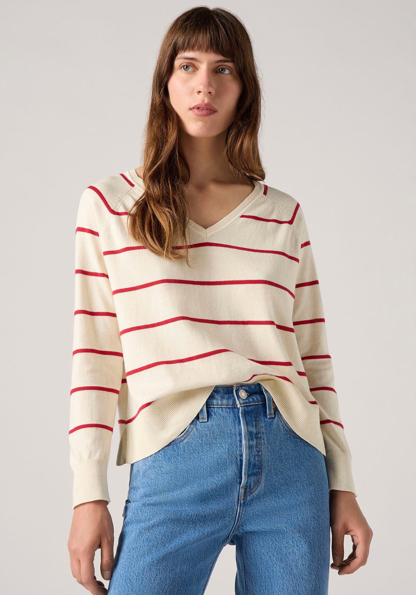 Levi's® Longpullover PETAL VNECK SWEATER mit günstig online kaufen
