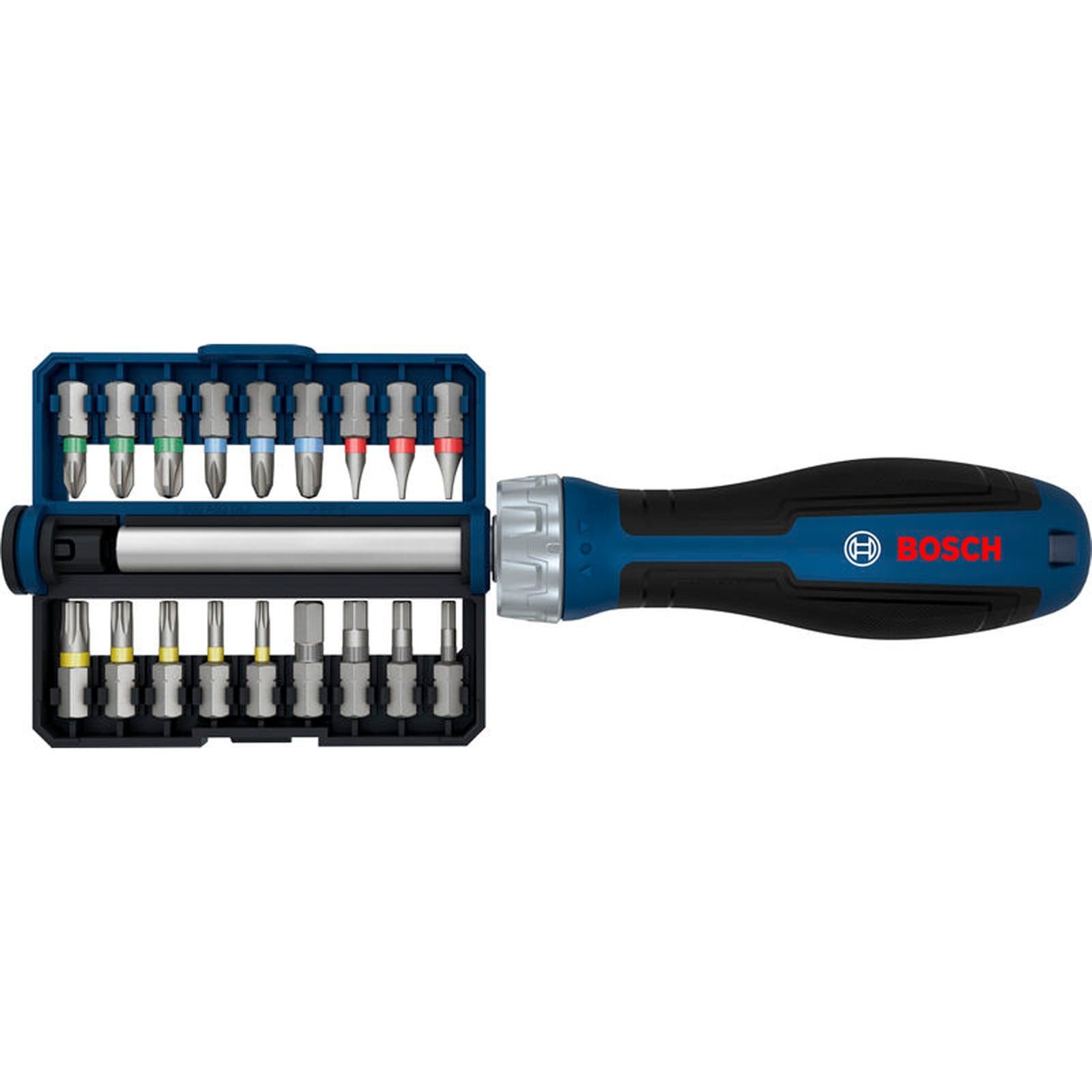 BOSCH Schraubendreher Bosch Bit-Ratschenschraubendreher-Set 18 Bits - 1600A039PR