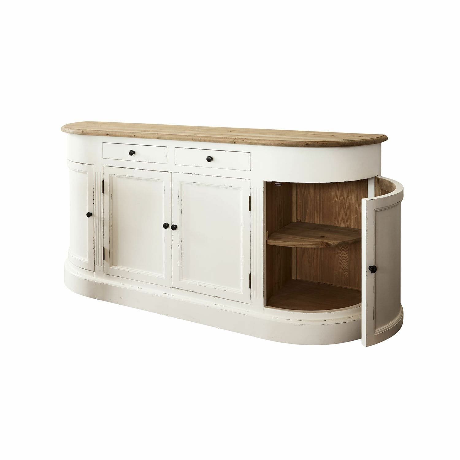 Mirabeau Kommode Sideboard Louisiana antikweiß/braun