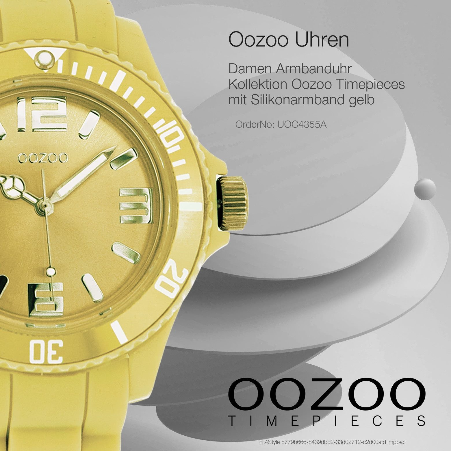 OOZOO Quarzuhr Oozoo Damen Armbanduhr Timepieces Analog, (Analoguhr), Damenuhr rund, groß (ca. 43mm) Silikonarmband, Fashion-Style