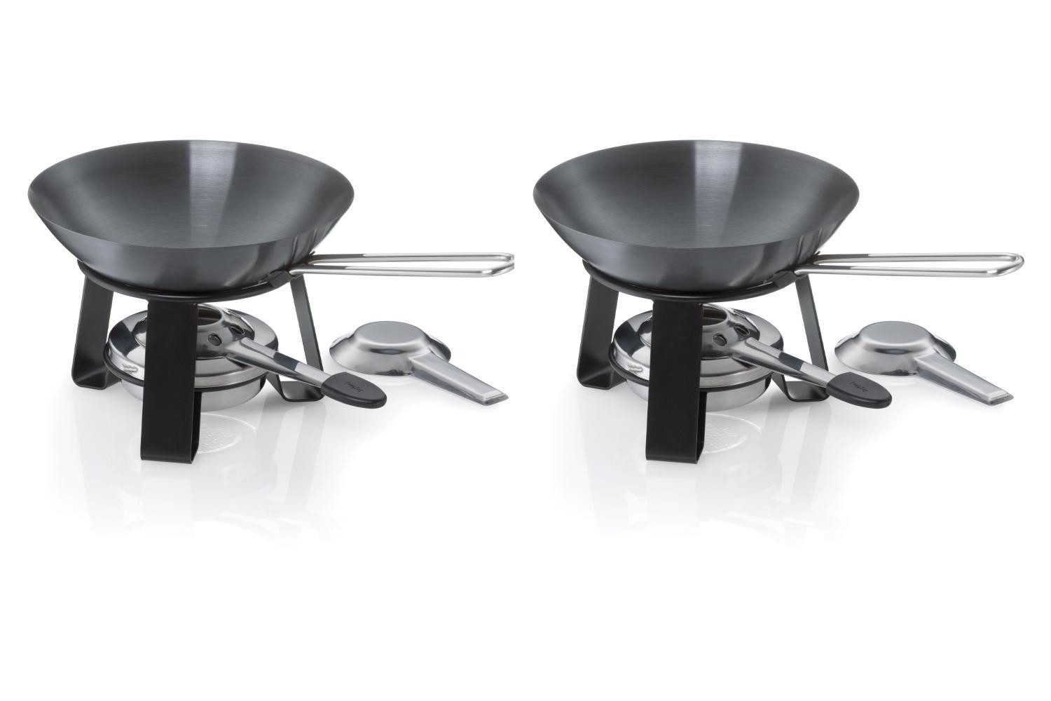 kela Wok Mini-Wok mit Rechaud JOY, Schwarz, Ø 18 cm, Stahl (2-tlg), mit Pastenbrenner