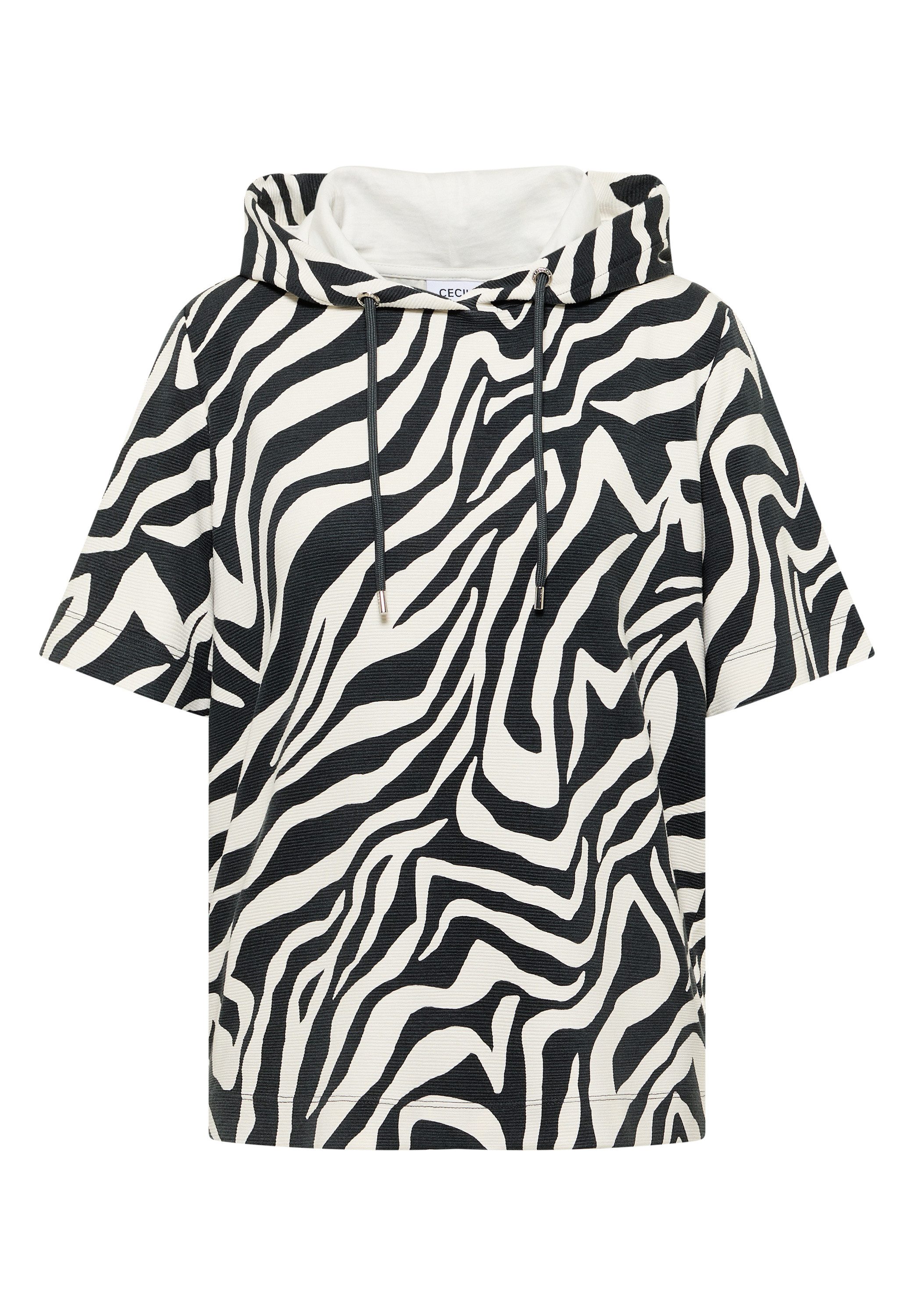 CECIL Kapuzenshirt mit Kapuze mit Tunnelzugband – Bild 4 von 5