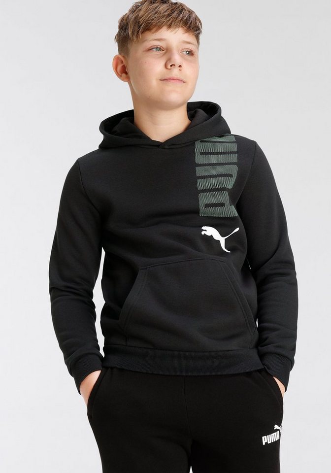 PUMA Kapuzensweatshirt ESS+ LOGOLAB Hoodie FL B, Ärmelabschluss mit  elastischem Bund