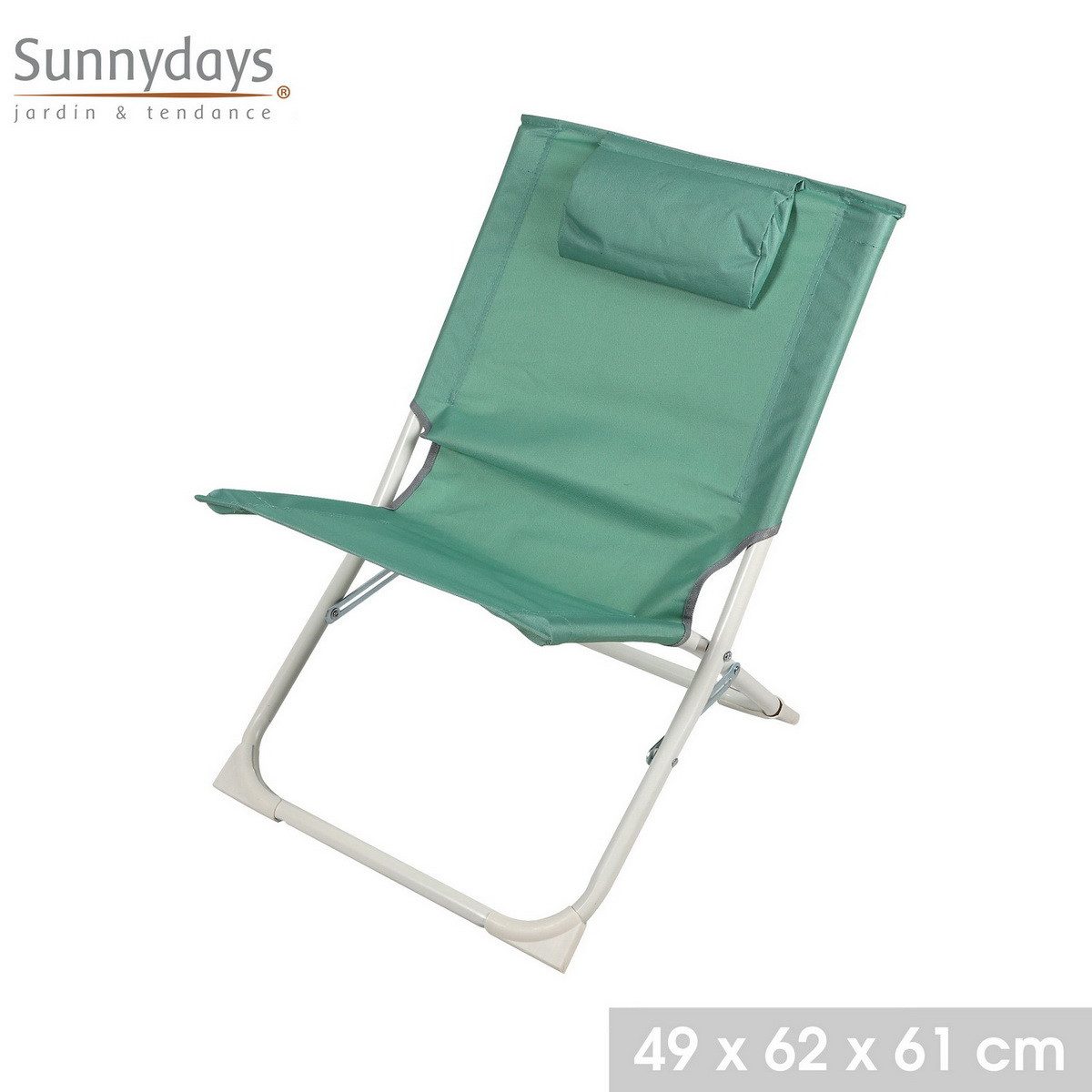 Sunnydays Campingstuhl klappbarer Strandstuhl mit Kissen günstig online kaufen