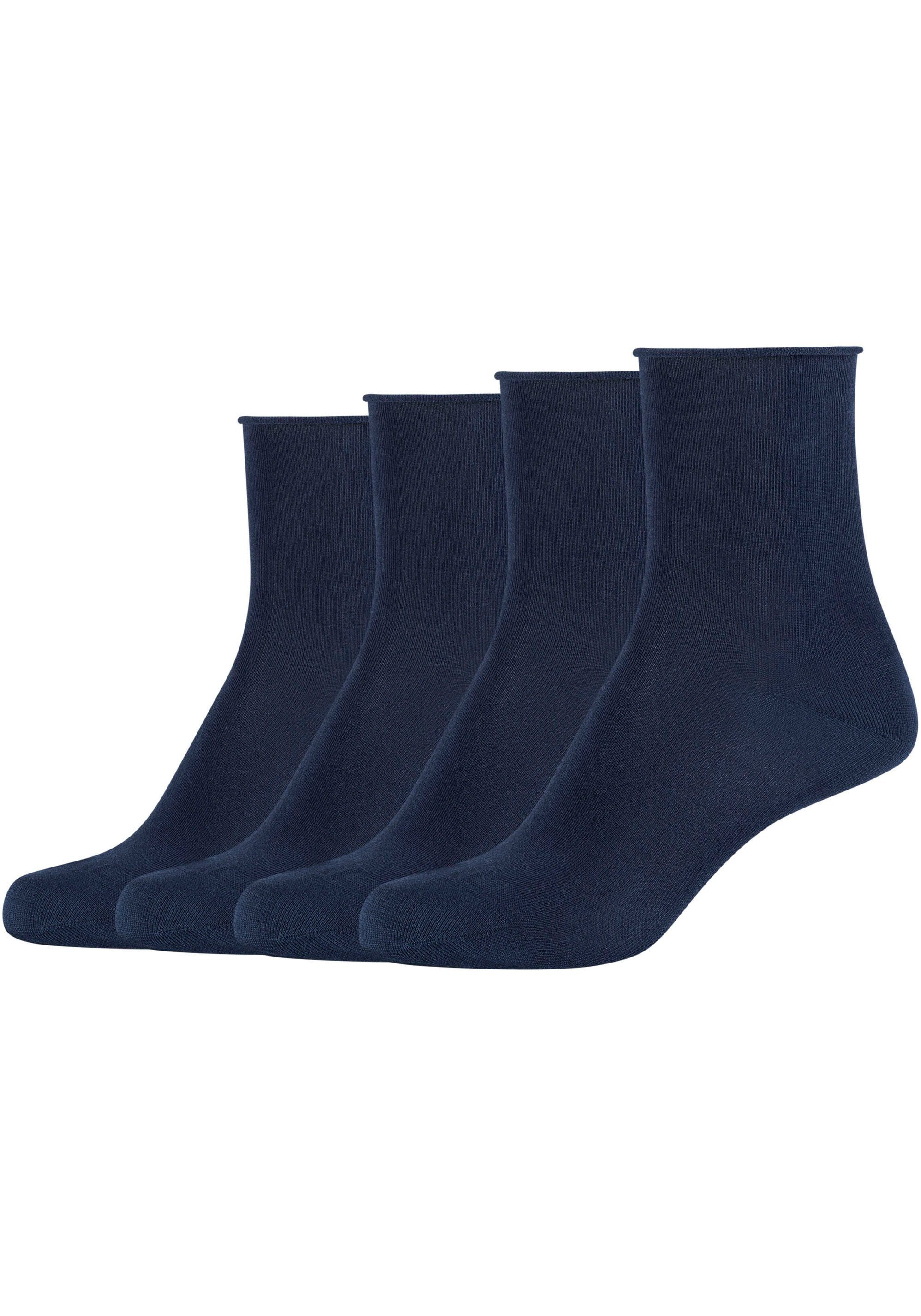 Camano Socken (Packung, 4-Paar) Mit Rollrand blue