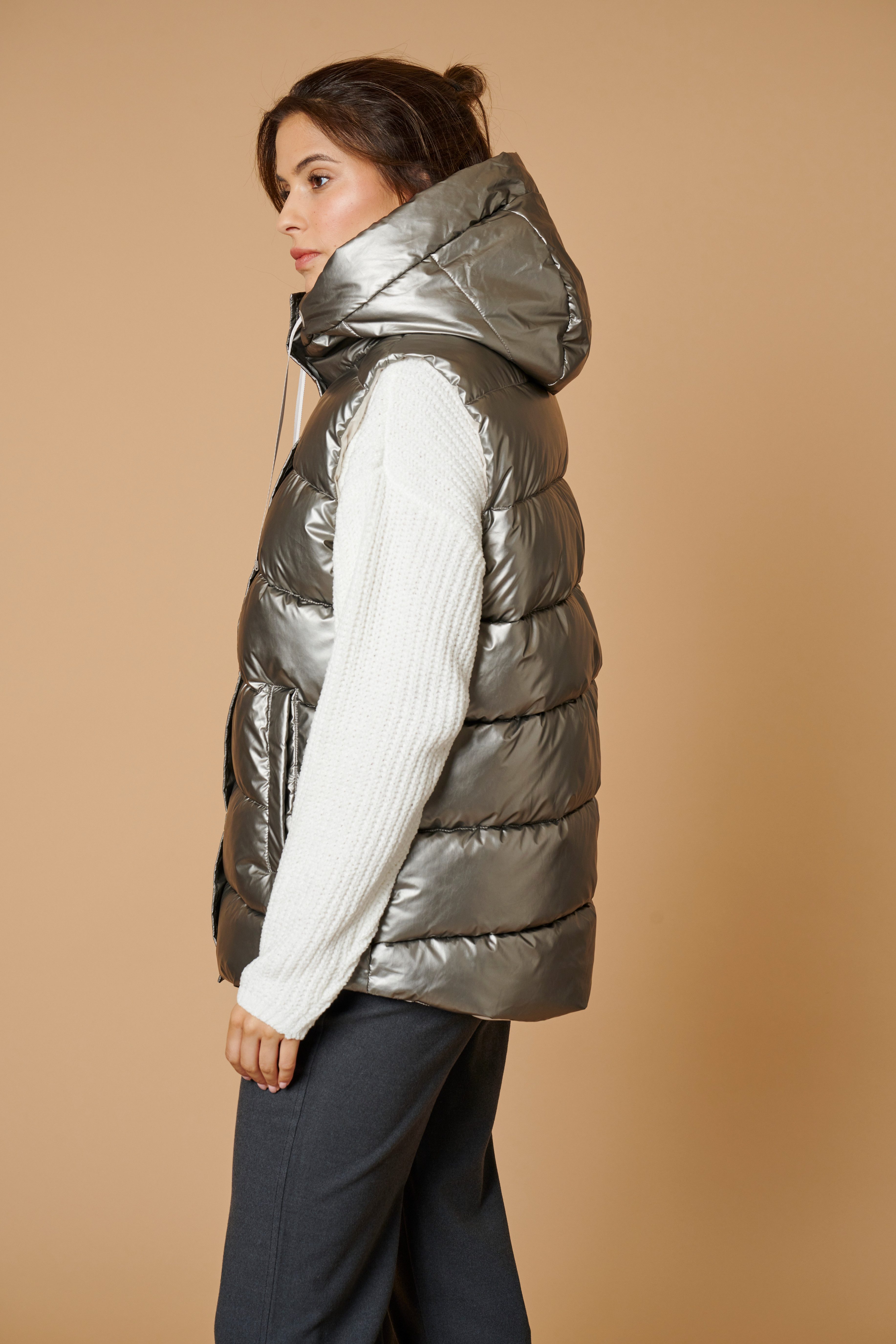 ZABAIONE Steppweste Vest Tr44ista im Glanz-Look