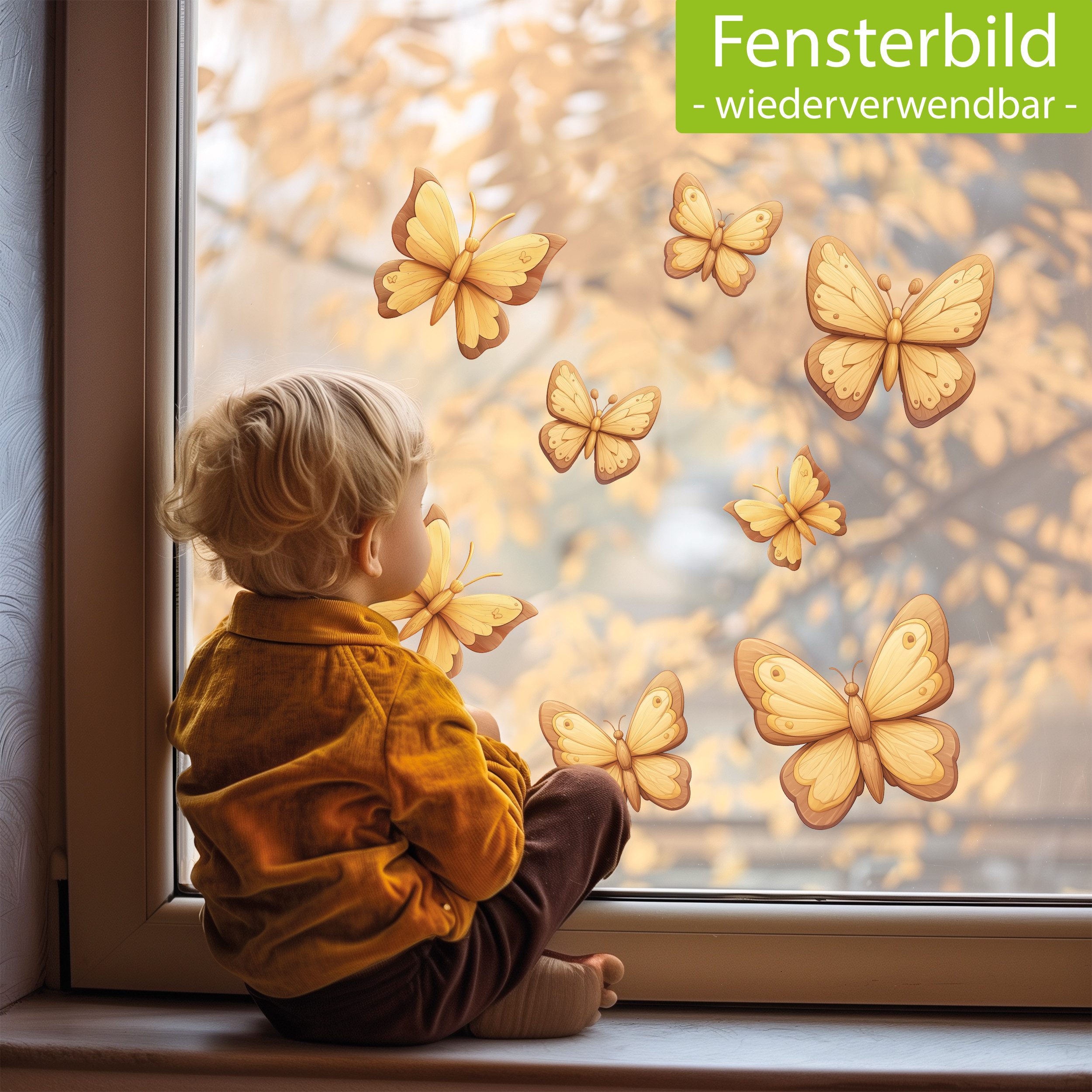 Sunnywall Fensterbild wiederverwendbares Fensterbild Schmetterling in günstig online kaufen