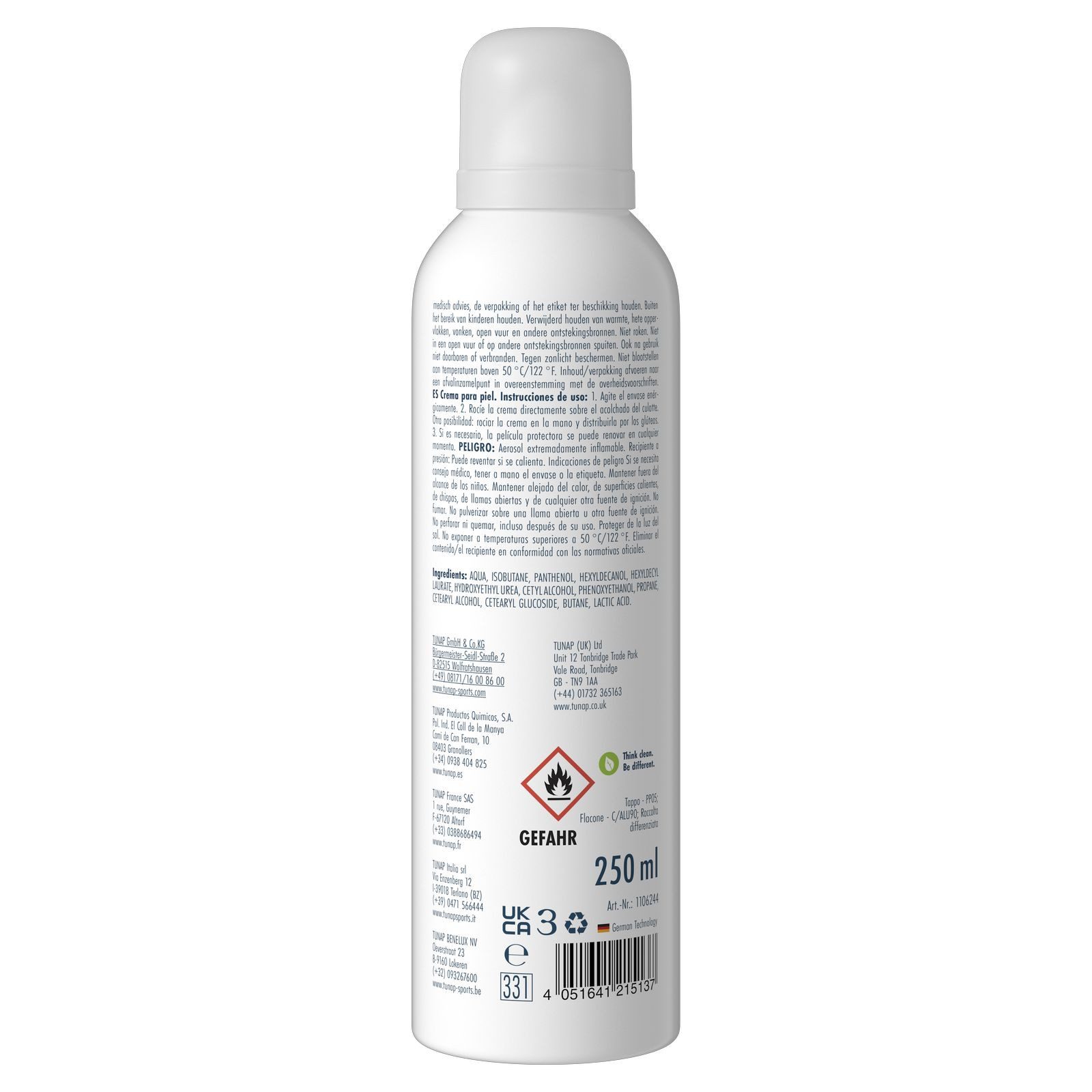 Tunap Sports Golfschläger-Bürste TUNAP SPORTS Sitzcreme 250ml, E-Bike ready I mit Pinsel