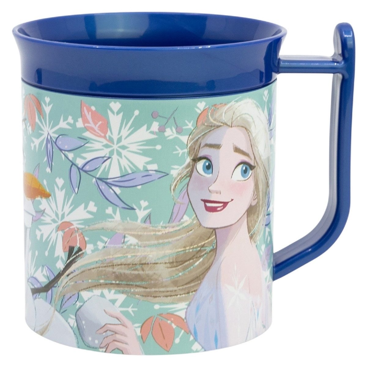 Disney Frozen Becher - Mikrowellengeeigneter Kunststoffbecher 400 ml – für Kinder, 1-tlg., robustes Material, besonders leicht