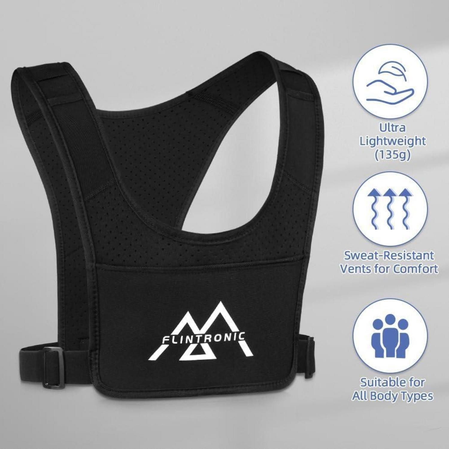 LuxusKollektion Warnweste Laufweste reflektierend mit Handytasche verstellbar wasserdicht