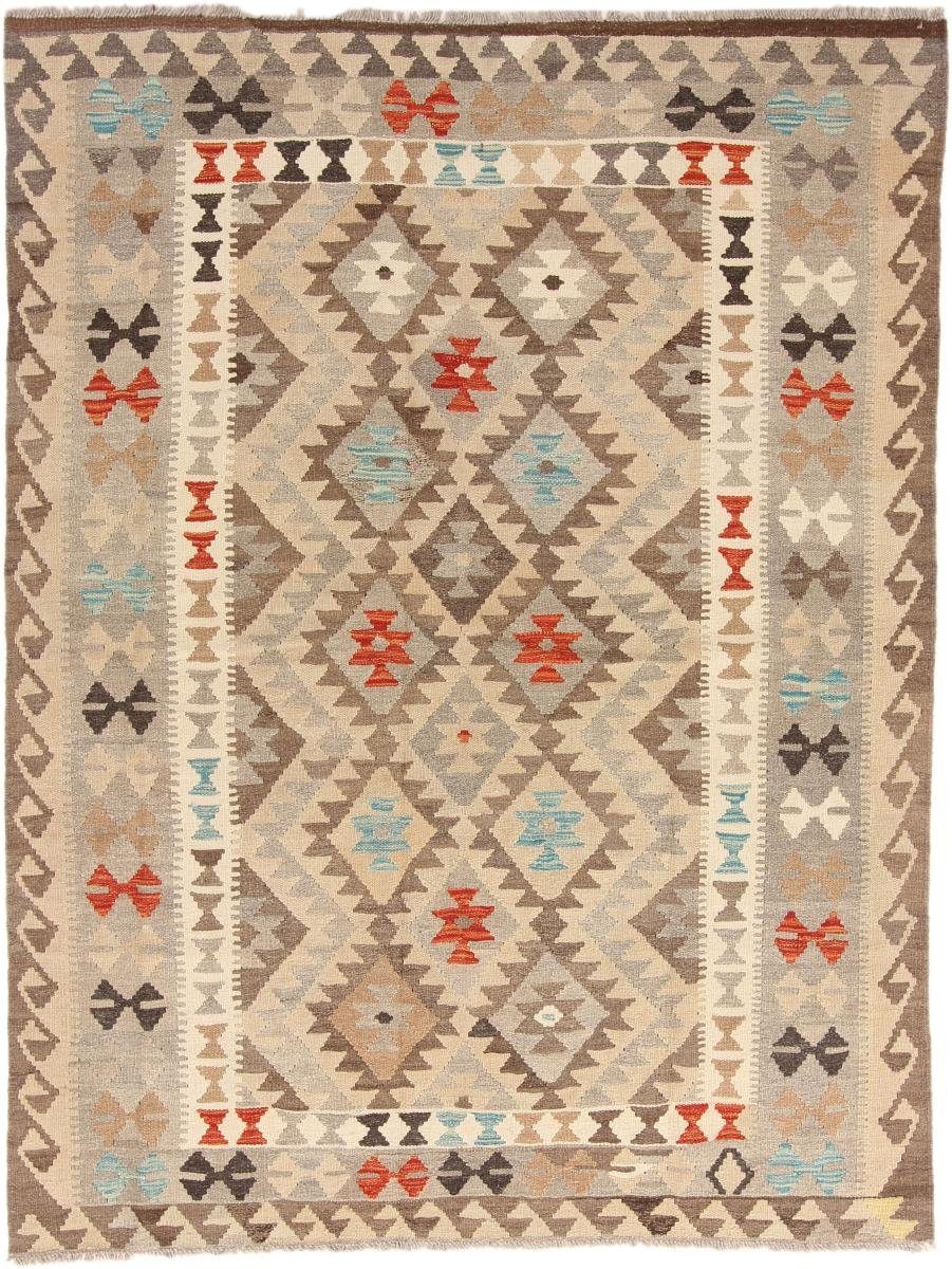 Orientteppich Kelim Afghan 153x201 Handgewebter Orientteppich, Nain Trading, rechteckig, Höhe: 3 mm