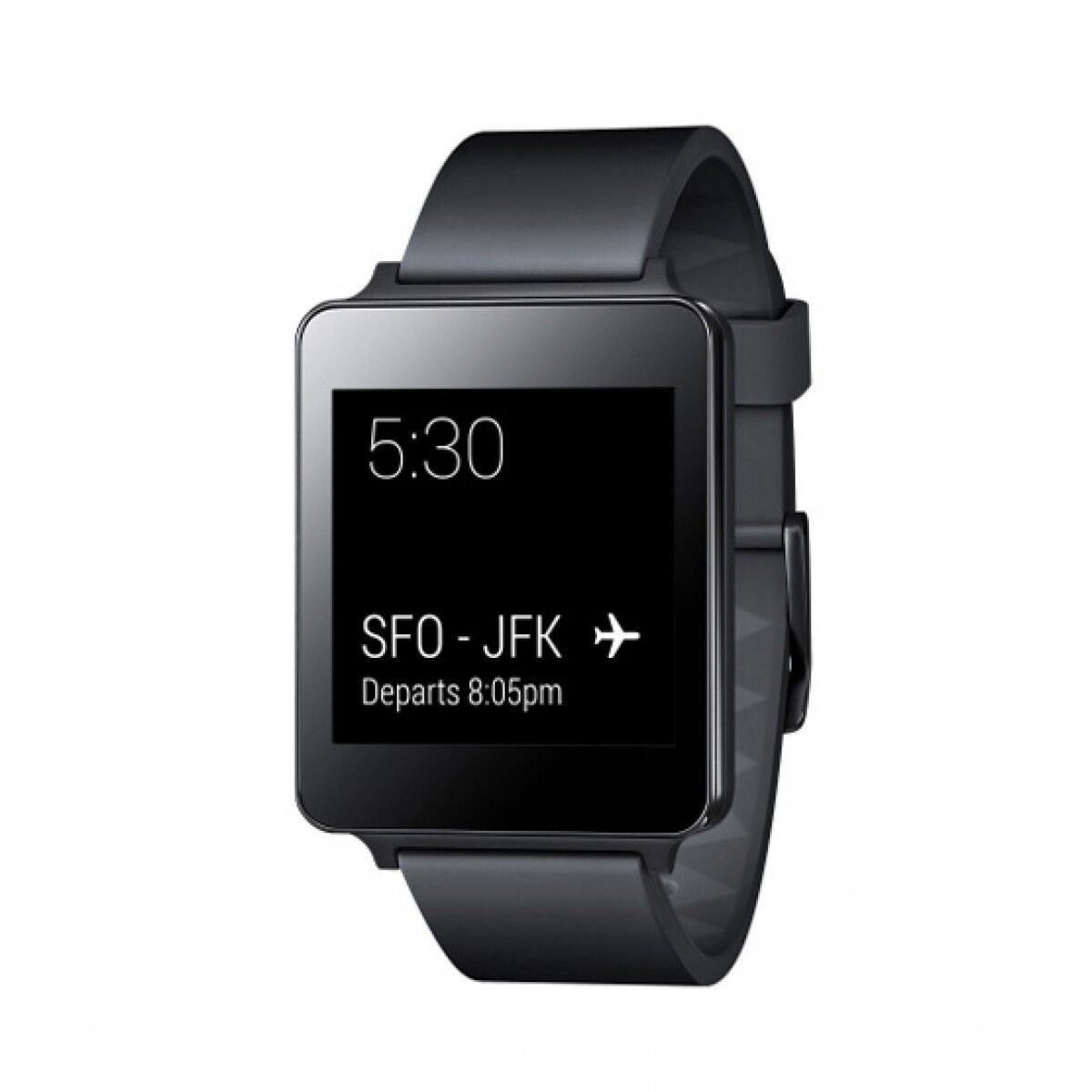 LG LG G Watch W100 Smartwatch Black Titan Android Wear Smartwatch (Android Wear) Einzelgerät, 1-tlg., Ladekabel,Ladestation, Kompatibilität ab Android 4.3+,Gestensteuerung,Ohne Tasten