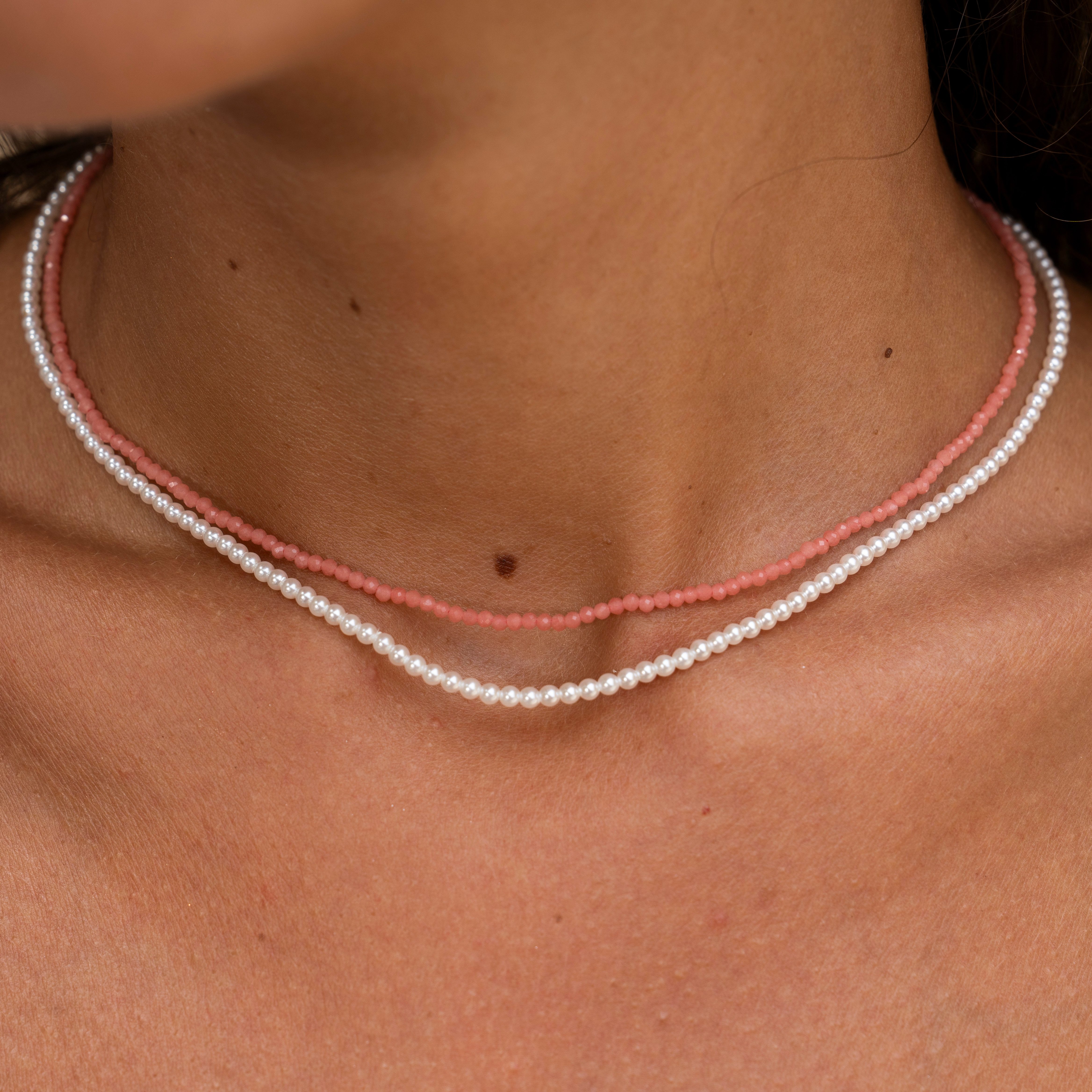 Made by Nami Perlenketten-Set Zweireihige Damen Halskette mit Süßwasserperl günstig online kaufen