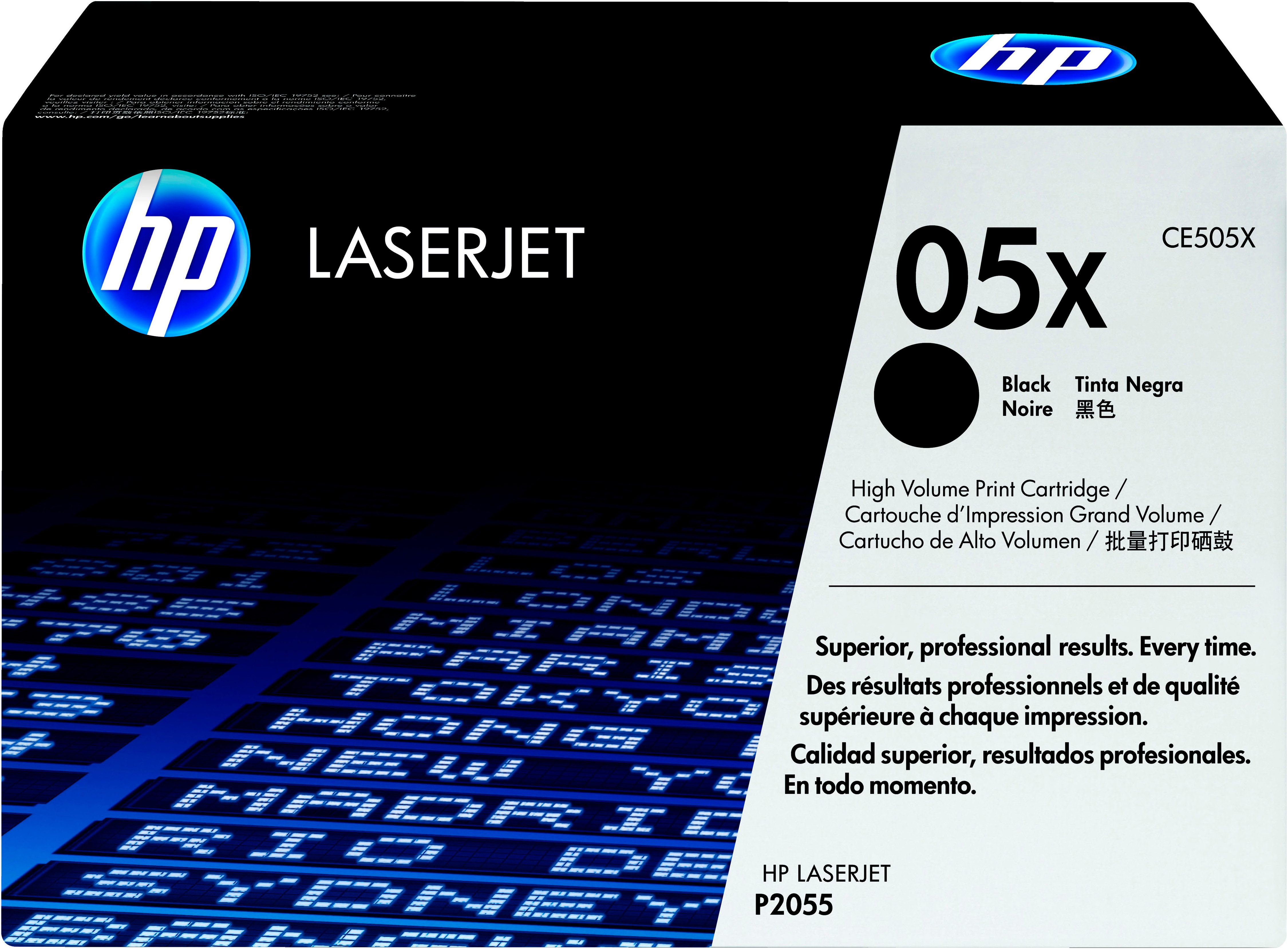 HP Tonerpatrone HP original Toner 05 schwarz, Größe A/X + Doppelpack