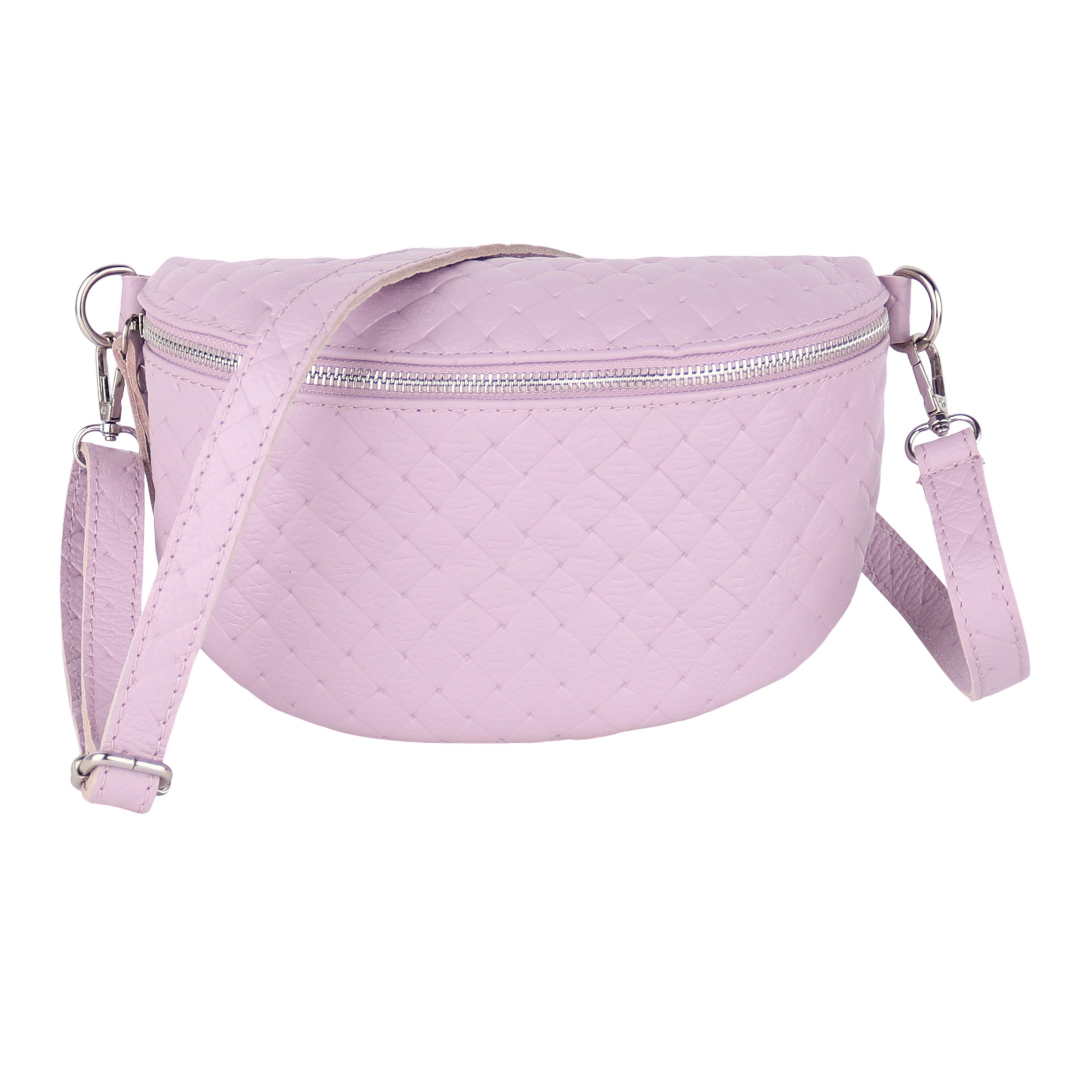 MIRROSI Bauchtasche Damen, Echtleder, Leder, Made in Italy, Umhängetasche, Brusttasche, (Schultertasche für jeden Anlass, ca.25x16x7cm), Crossbody Bag, verstellbaren Schulterriemen