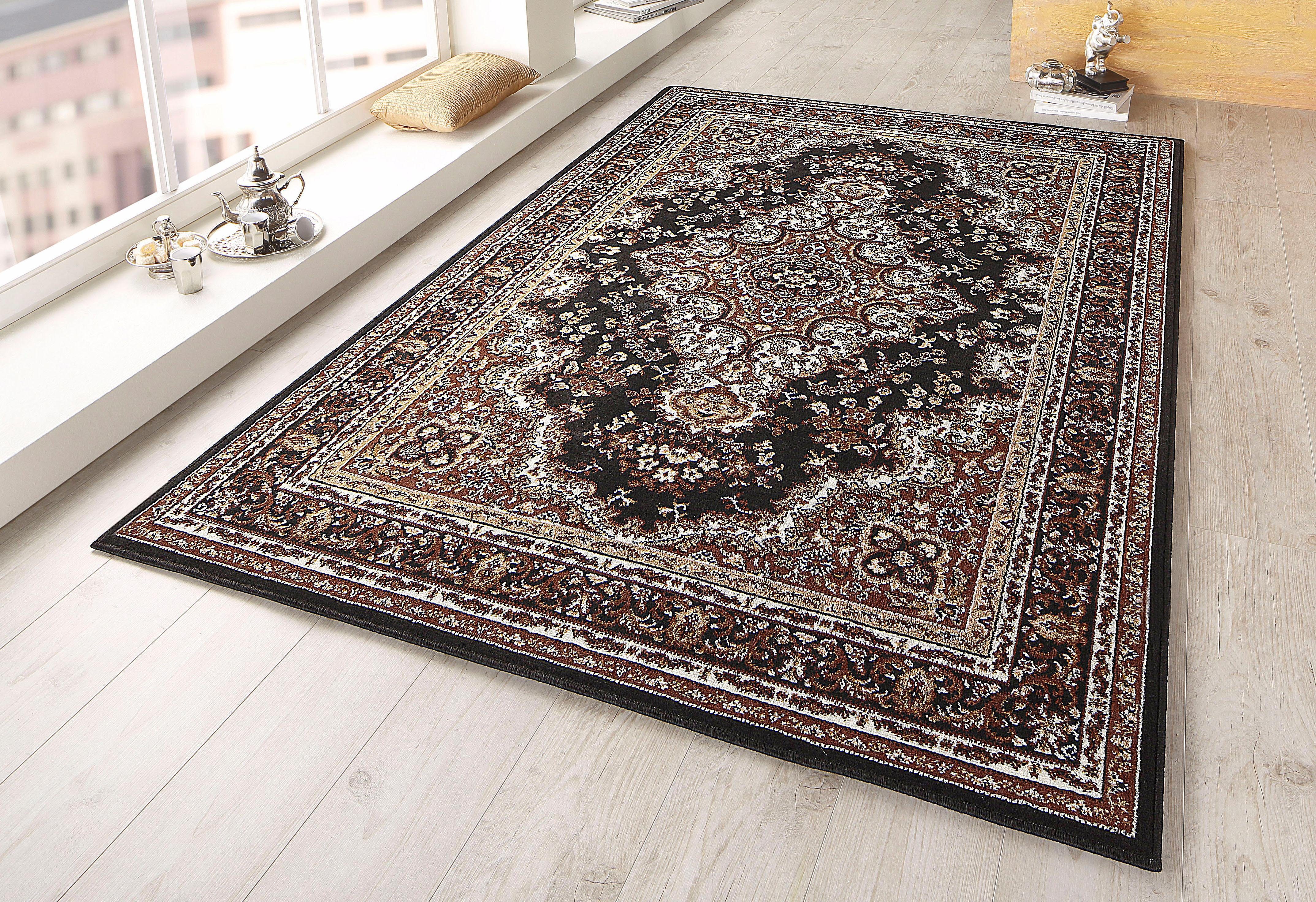 my home Teppich Oriental, Made in Belgium, rechteckig, Höhe: 7 mm, Orient-Optik, mit Bordüre, Teppich, Kurzflor, Weich, Kundenliebling