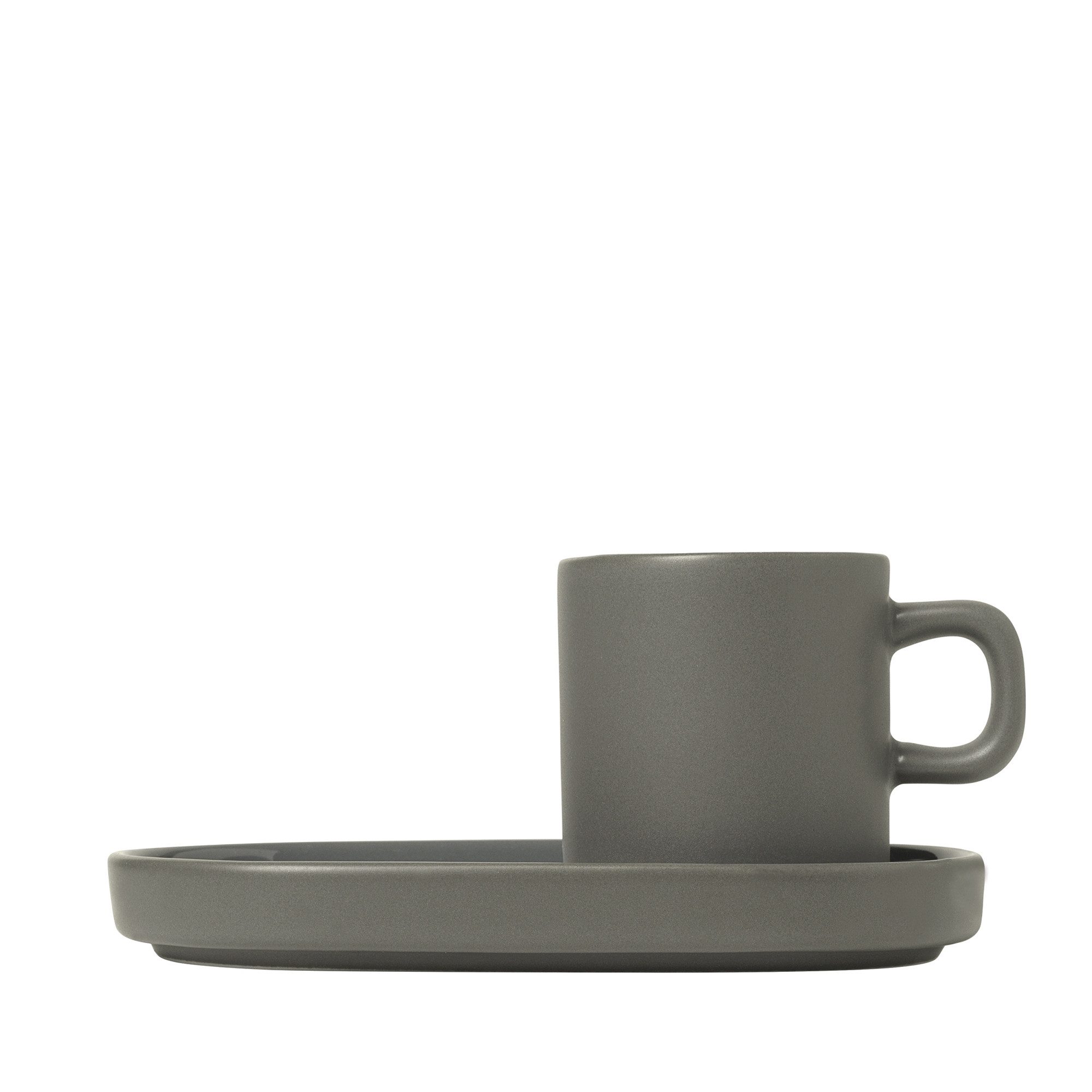 blomus Tasse -PILAR- Keramiktasse, Espressotasse, Kaffeetasse, 2-tlg., Keramik, Hochwertige Keramik, Zeitloses Design, Unikat
