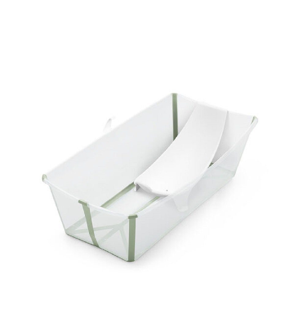 Stokke Babybadewanne Flexi Bath® X-Large Bundle mit Newborn Support Transparent Green