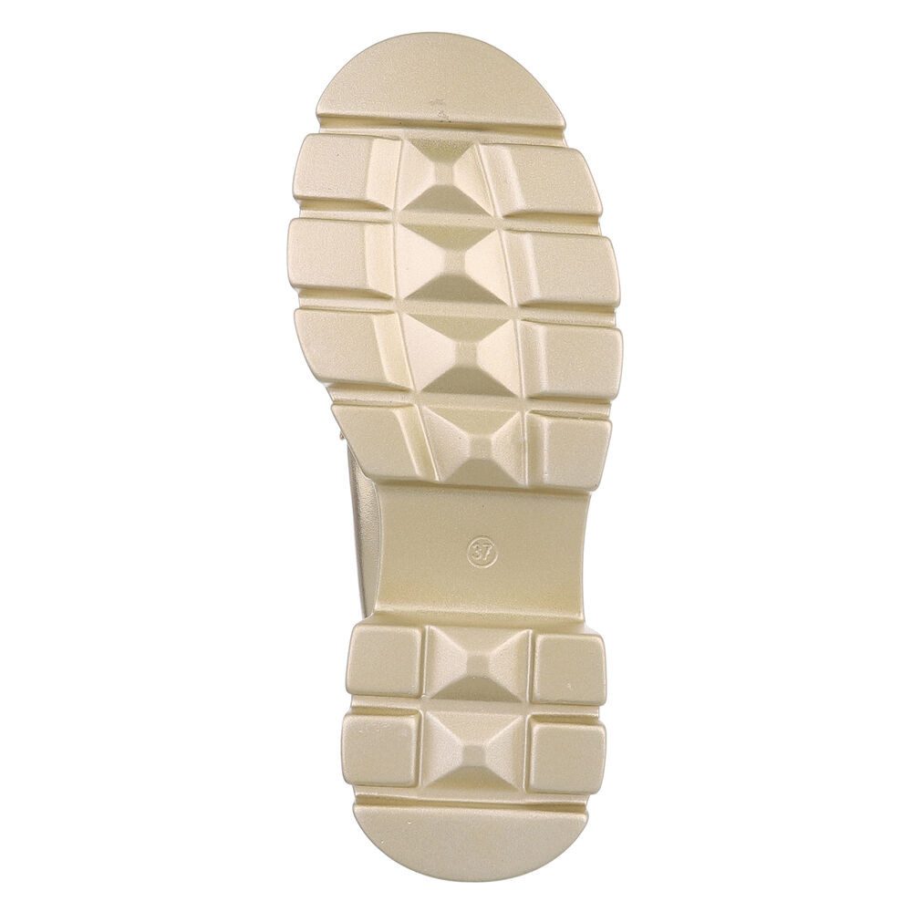Ital-Design Modischer Loafer mit Schnalle für Damen - Komfort & Stil Slipper (89852412) Blockabsatz Mokassins in Gold