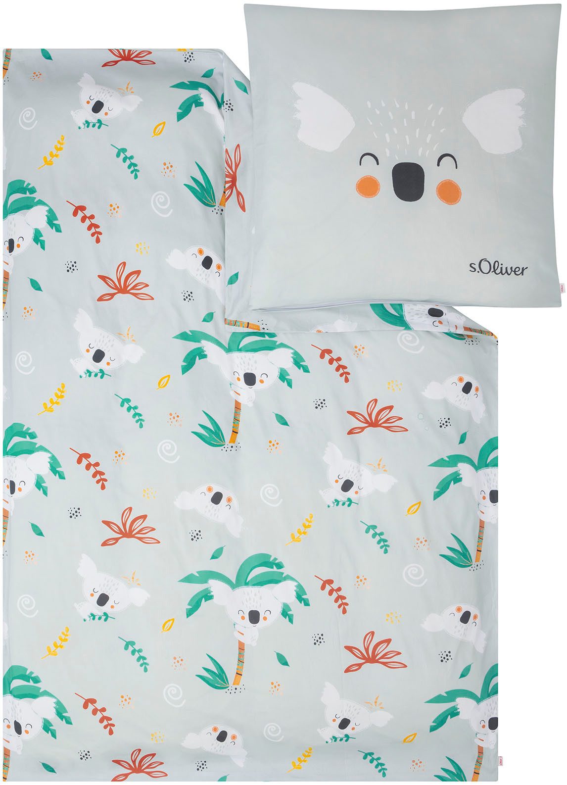 s.Oliver Kinderbettwäsche Satinbettwäsche s.Oliver Junior Koala, Mako-Satin, 2 teilig, mit süßen Koalabären