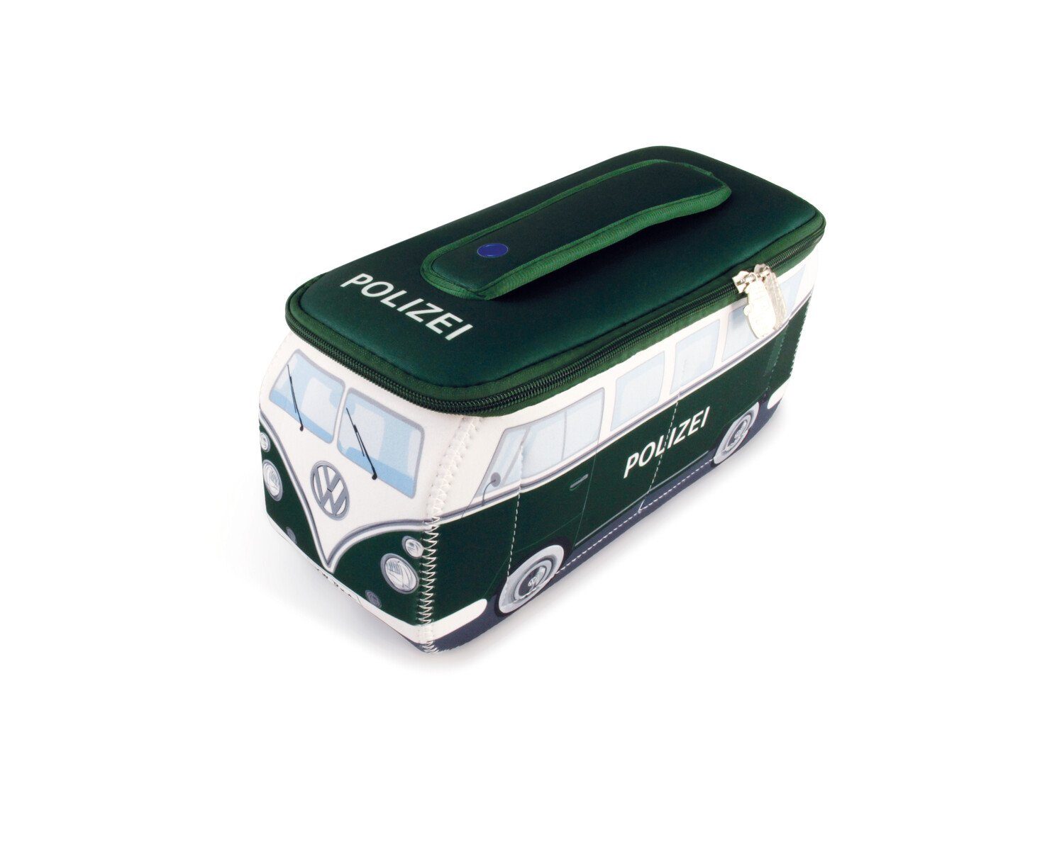 VW Collection by BRISA Kulturbeutel Volkswagen Neopren Schminktasche, Reisebeutel, Kosmetiktasche im Polizeibus Design