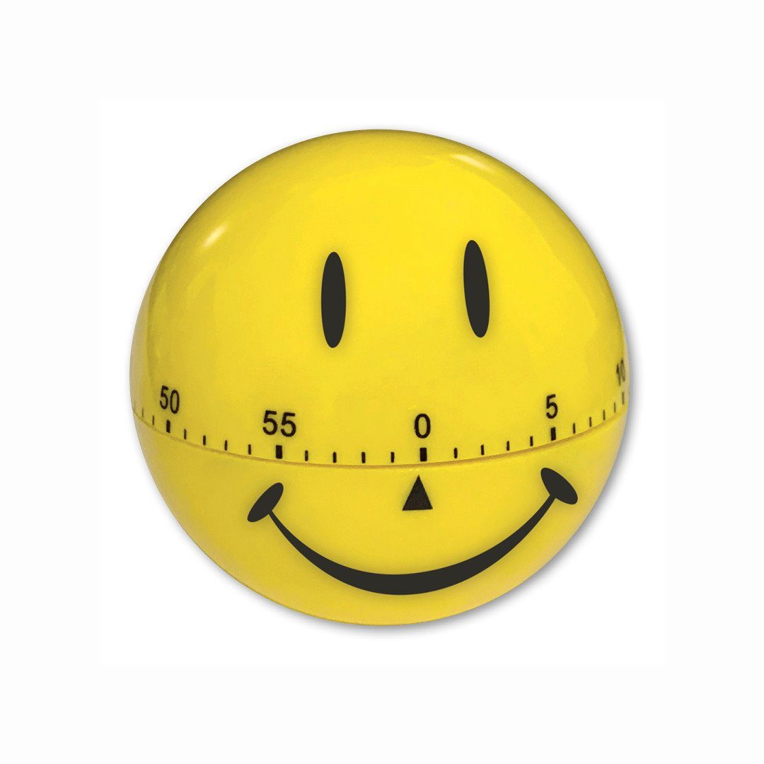 Eieruhr Zeitdauer-Uhr "lachendes Gesicht" gelb, ca. 7 cm ø