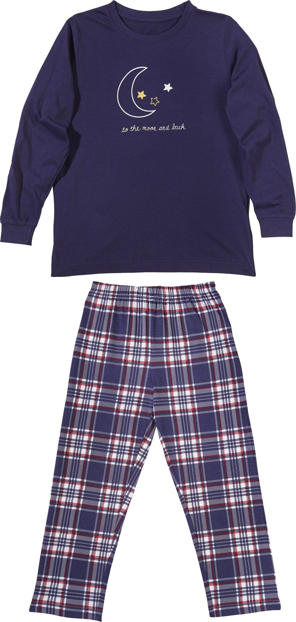 Erwin Müller Pyjama Kinder-Schlafanzug Single-Jersey Karo