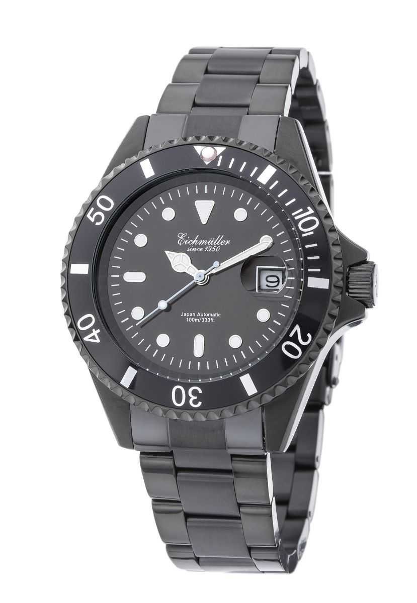Eichmüller Taucheruhr Herrenuhr Edelstahl Schwarz 43 günstig online kaufen
