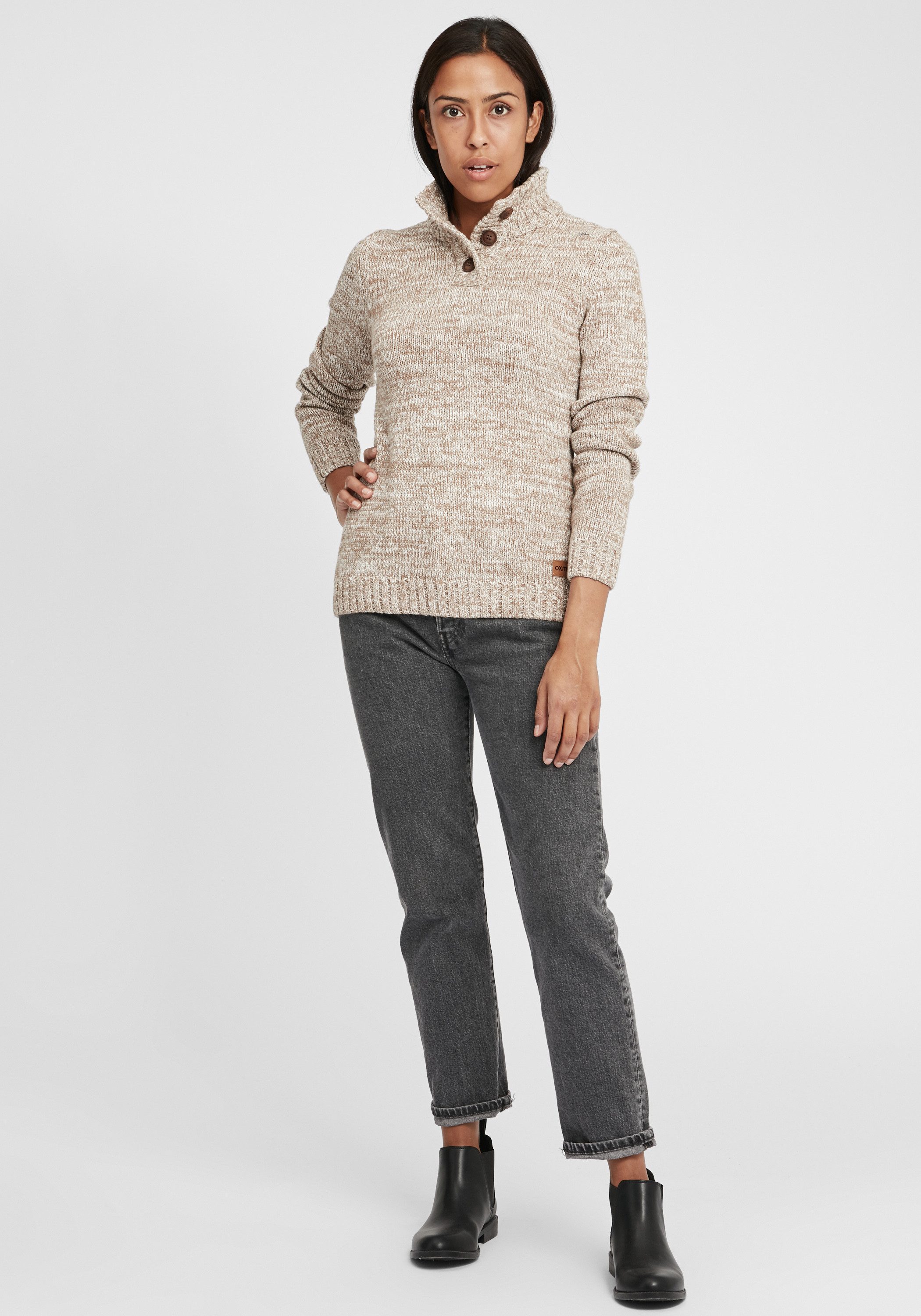 OXMO Strickpullover OXPhilicita Strickpulli mit hochabschließendem günstig online kaufen