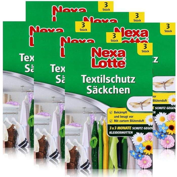 Nexa Lotte Insektenfalle Nexa Lotte Textilschutz Säckchen 3 Stück - Bekämpft Kleidermotten (6er