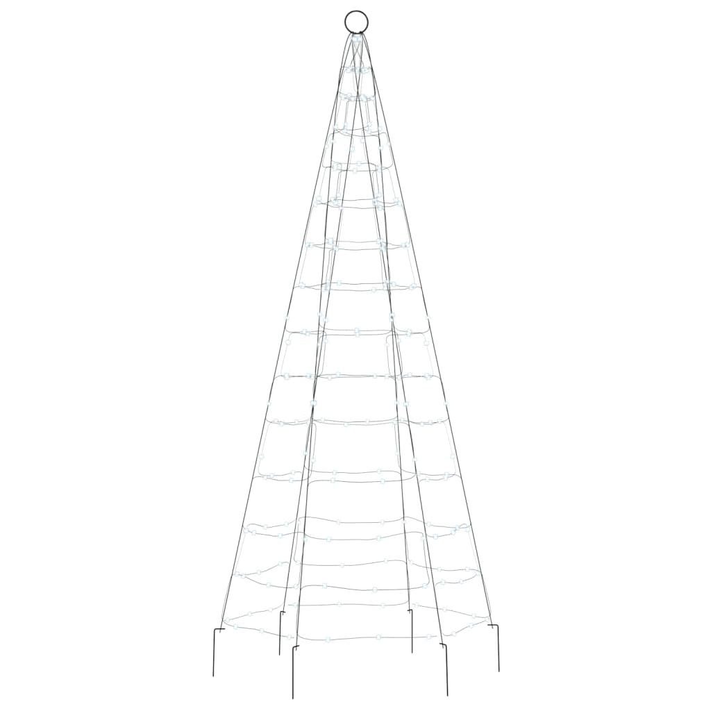 vidaXL Dekolicht LED-Weihnachtsbaum für Fahnenmast 200 LEDs Kaltweiß 180 cm Außenbereic
