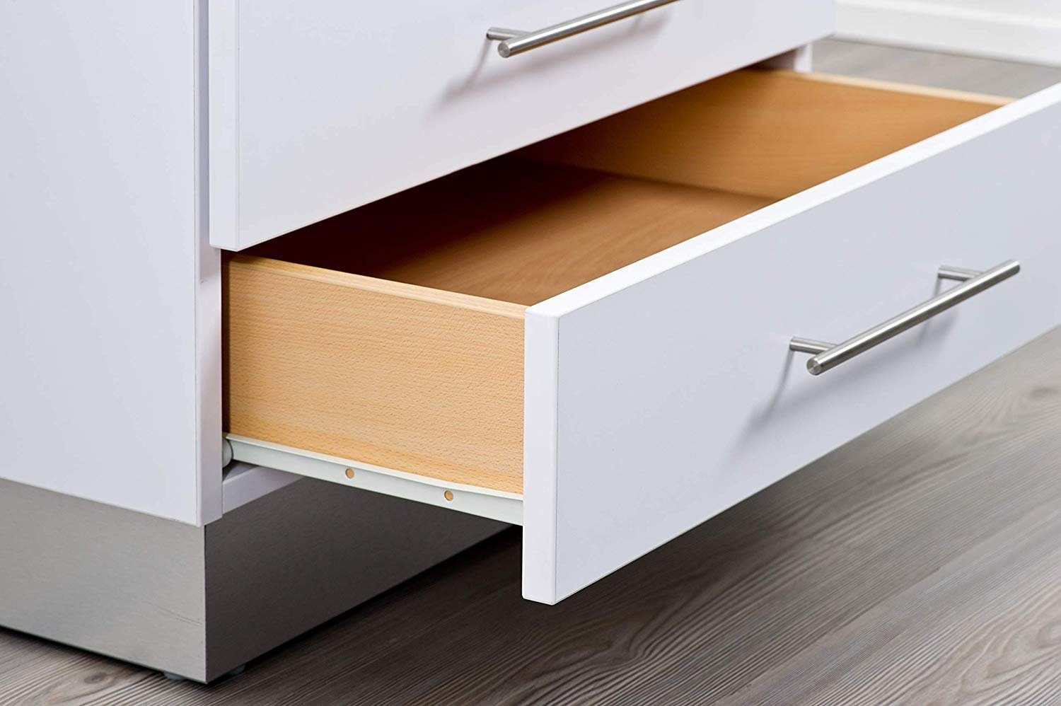 Hettich Auszug Hettich 1 Paar Rollschubführung Teilauszug FR 302 - 50 cm, weiß