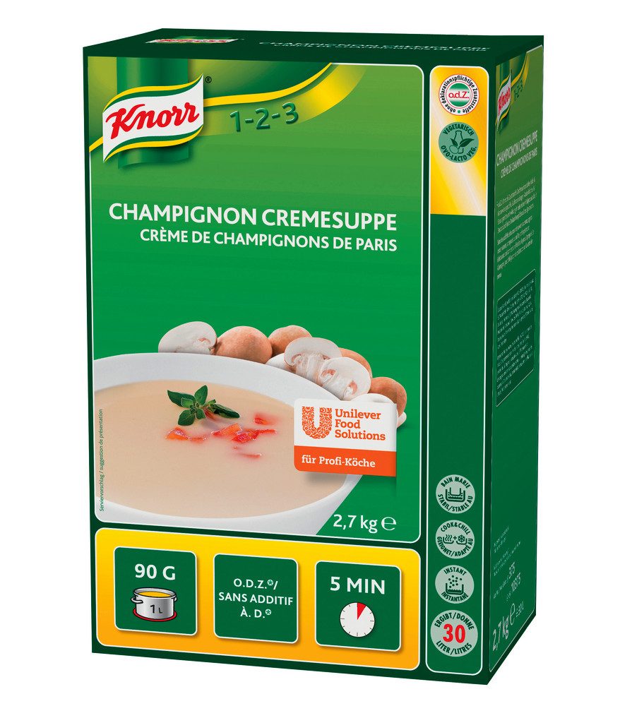 Knorr Saucen, Knorr Champignon Cremesuppe mit feinem Pilzgeschmack für 2700g