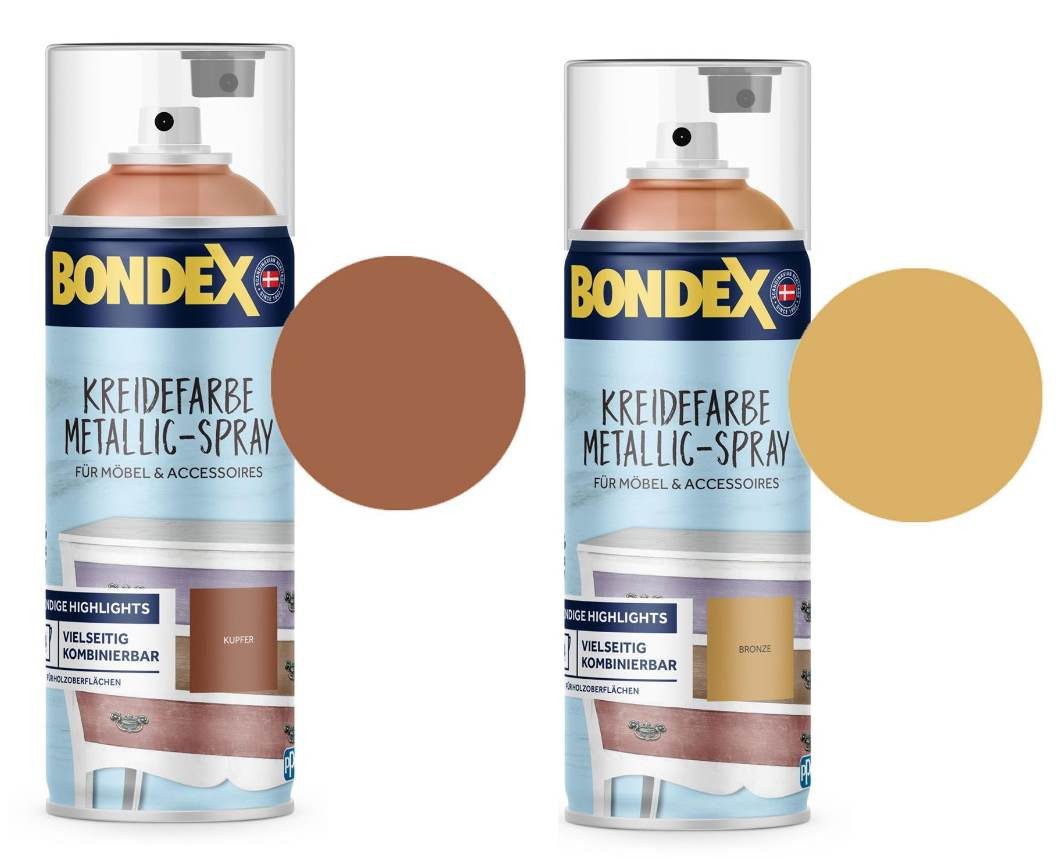 Bondex Sprühlack Metallic-Kreidefarbe Spray 400 ml