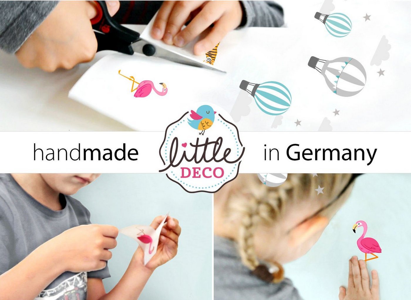 little DECO Wandtattoo »Little Deco Wandtattoo Bis zum Mond & Hasen im Regenschirm«-kaufen