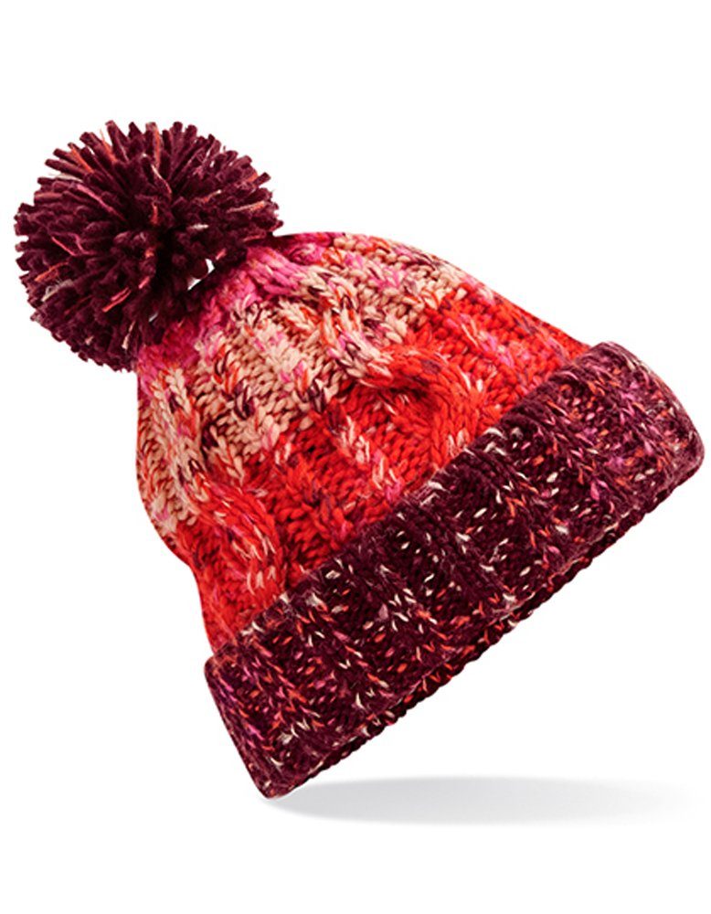 Beanie Pudelmütze Thermalband für Strickmütze Shearling Wärme Winter aus zusätzliche Hochwertiges Bommelmütze Goodman Design Cherry Sherbet