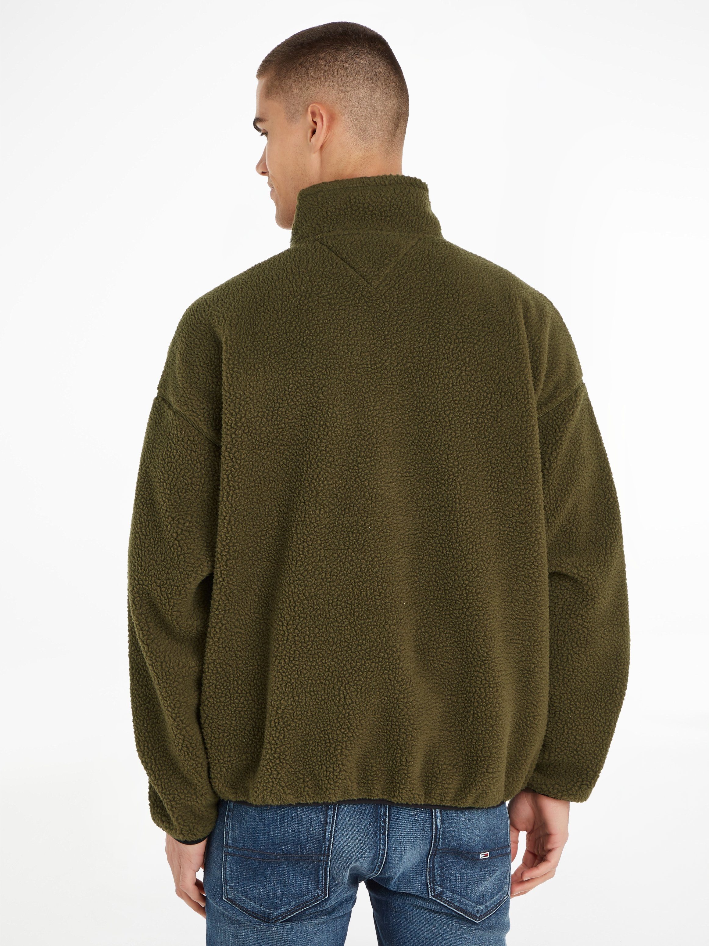 1/2 SHERPA Drab Olive TJM ZIP Tommy Jeans Fleecepullover Green TONAL OVZ