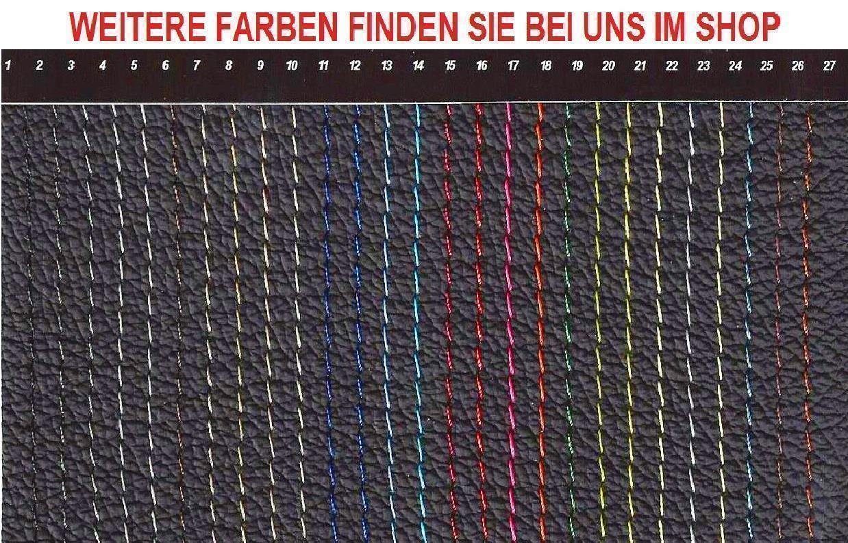 L & P Car Design Gurtpolster Gurtschoner Auto in Schwarz mit blauer Naht Sicherheitsgurt, (2 Stück), Microfaser