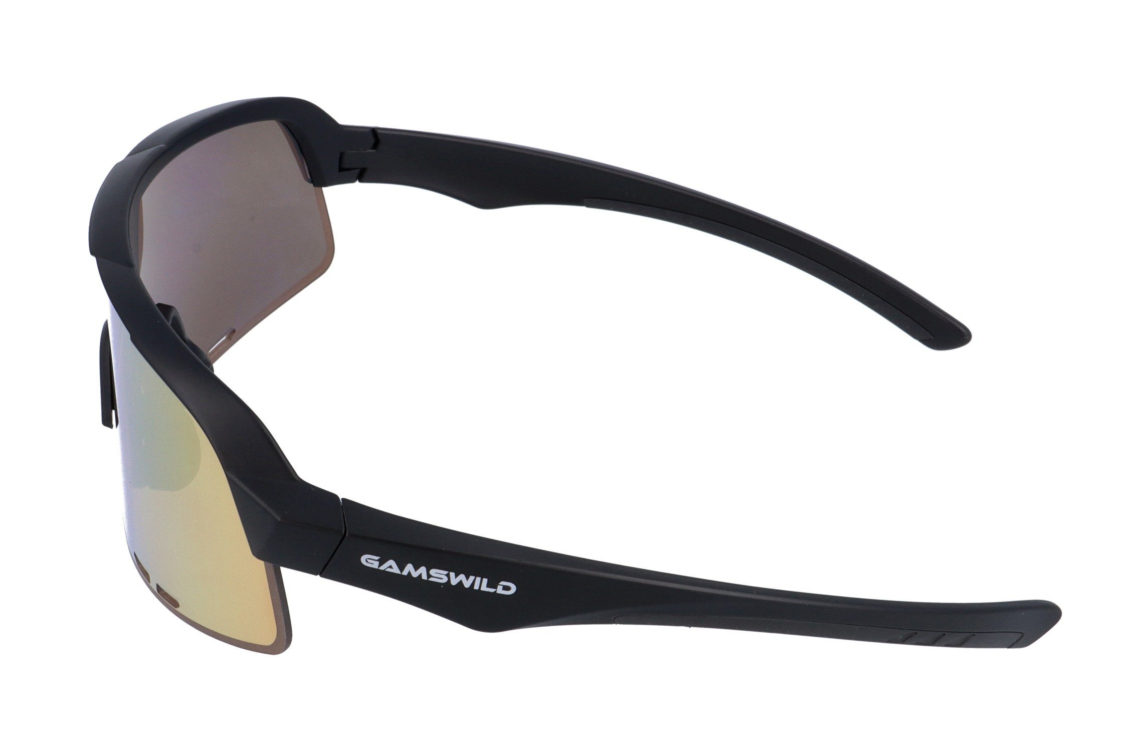 Gamswild Sonnenbrille UV400 Sonnenbrille Skibrille Fahrradbrille extra große Scheibe Damen Herren Modell WS6046 in blau, schwarz und pink