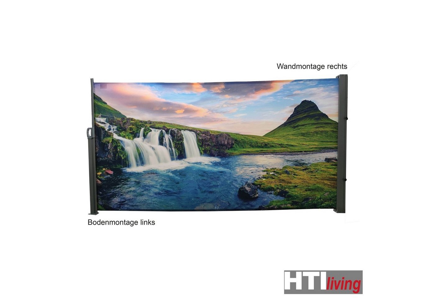 Thumbnail - HTI-Living Seitenmarkise Seitenmarkise Berge rechts (Stück, 1-St., 1 Seitenmarkise) Sichtschutz Windschutz