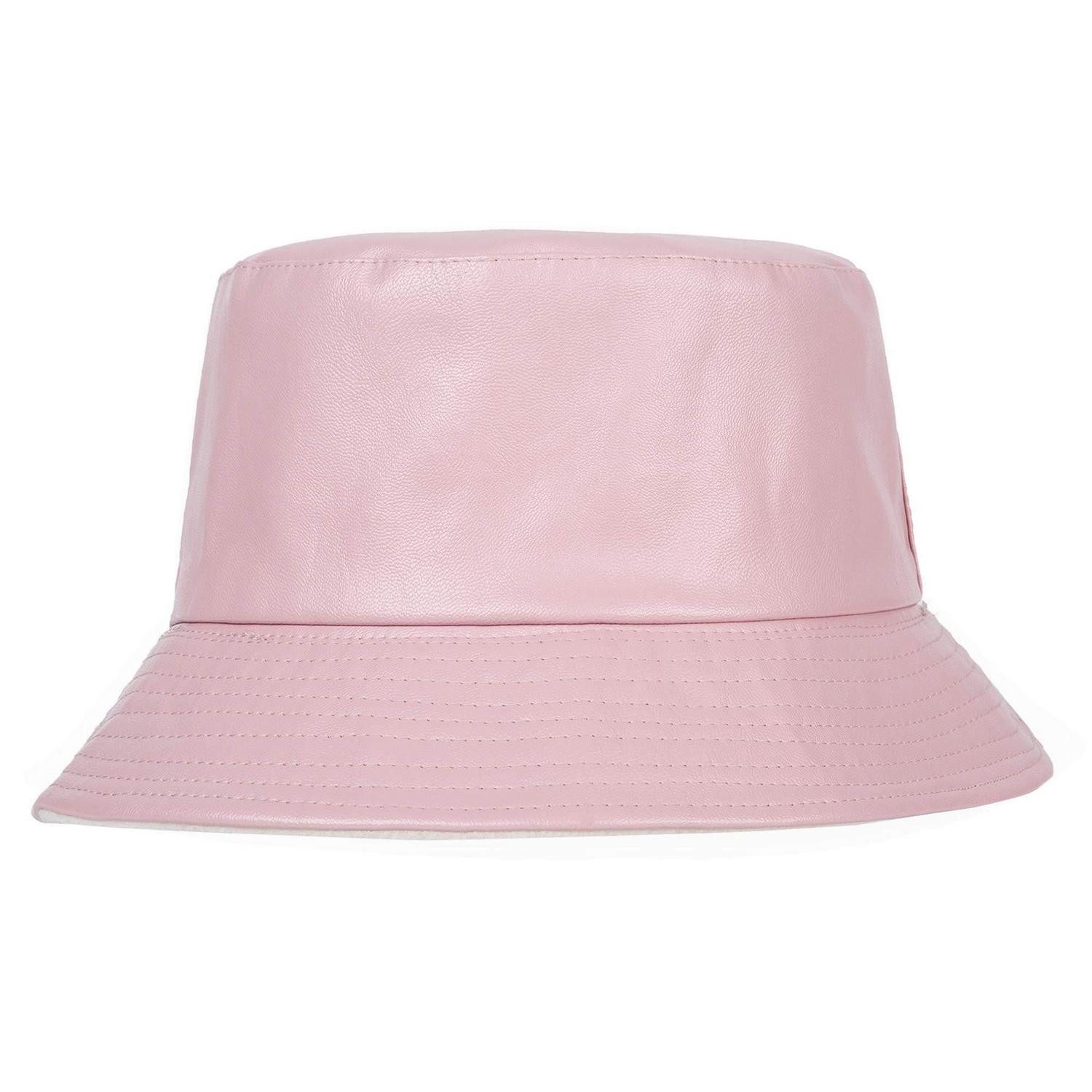 LuxusKollektion Regenhut Fischerhut Unisex PU Leder Regenhut wasserdicht Einheitsgröße Rosa