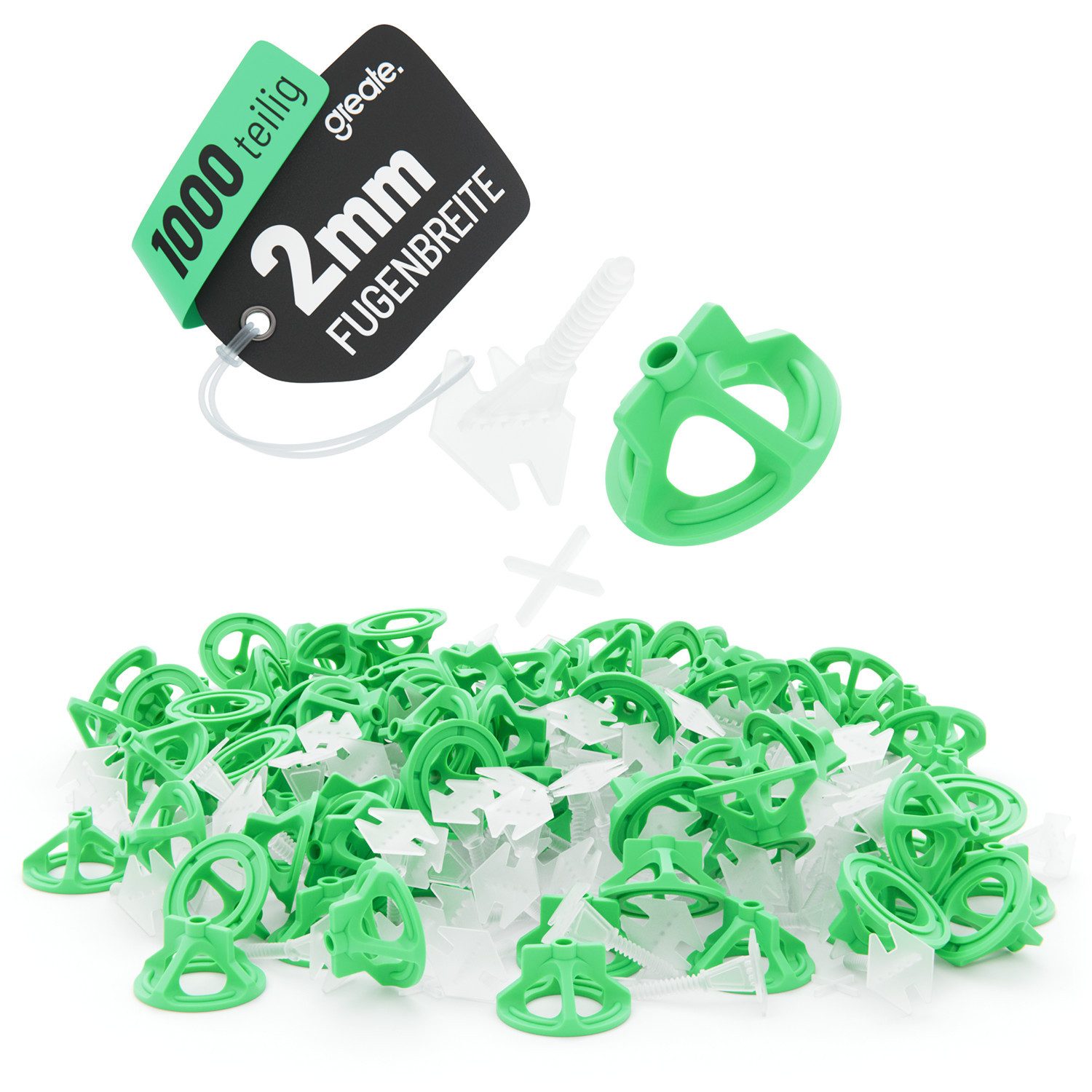 greate. Nivelliersystem 1000-teiliges Fliesen Nivelliersystem 2mm günstig online kaufen