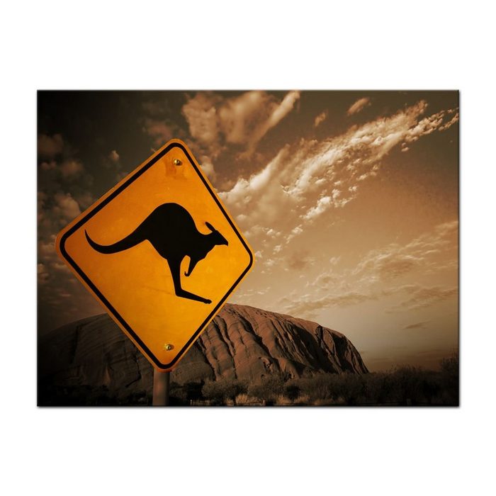 Bilderdepot24 Leinwandbild Ayers Rock - Australien - sephia Landschaften
