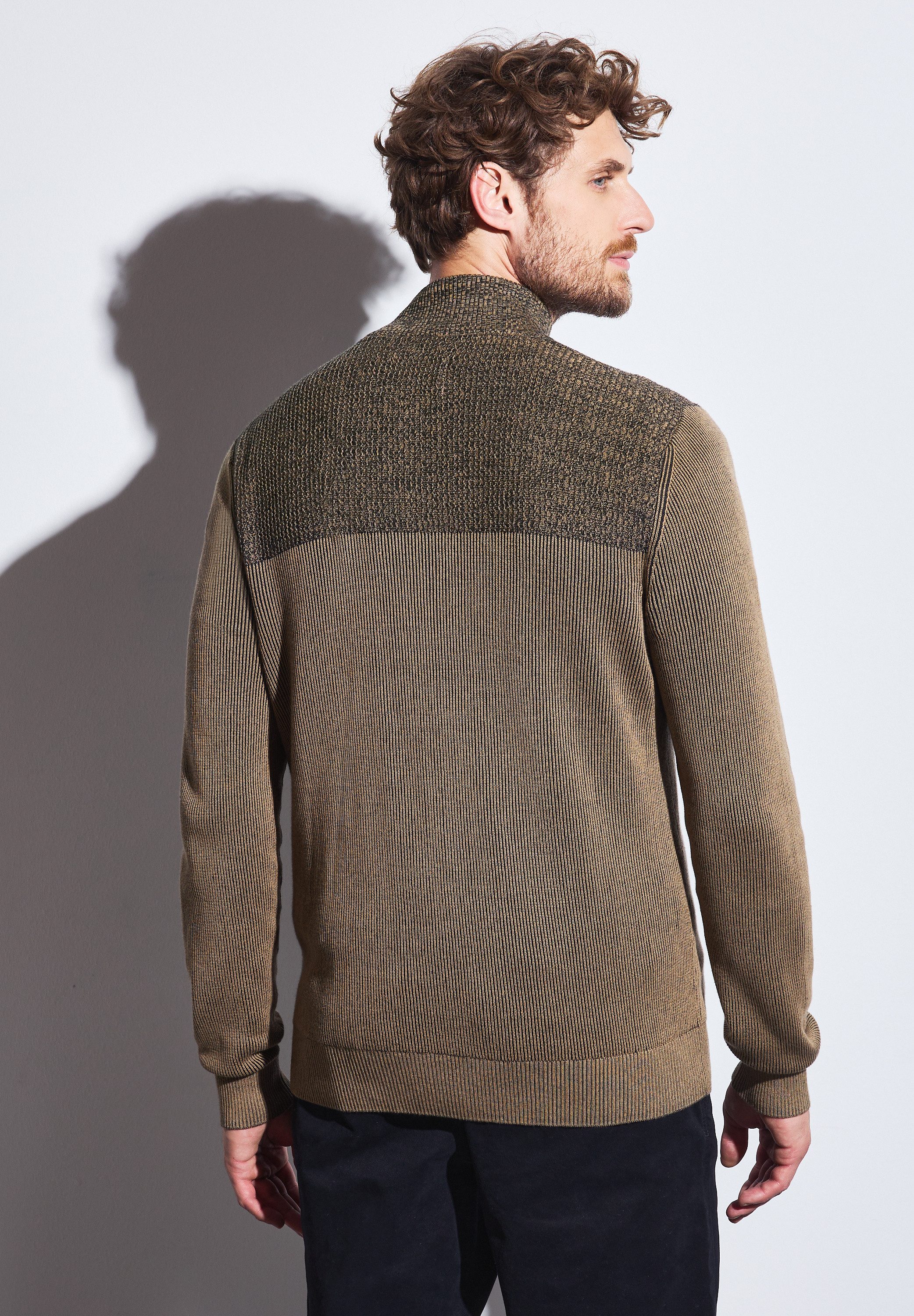 STREET ONE MEN Strickjacke aus reiner günstig online kaufen