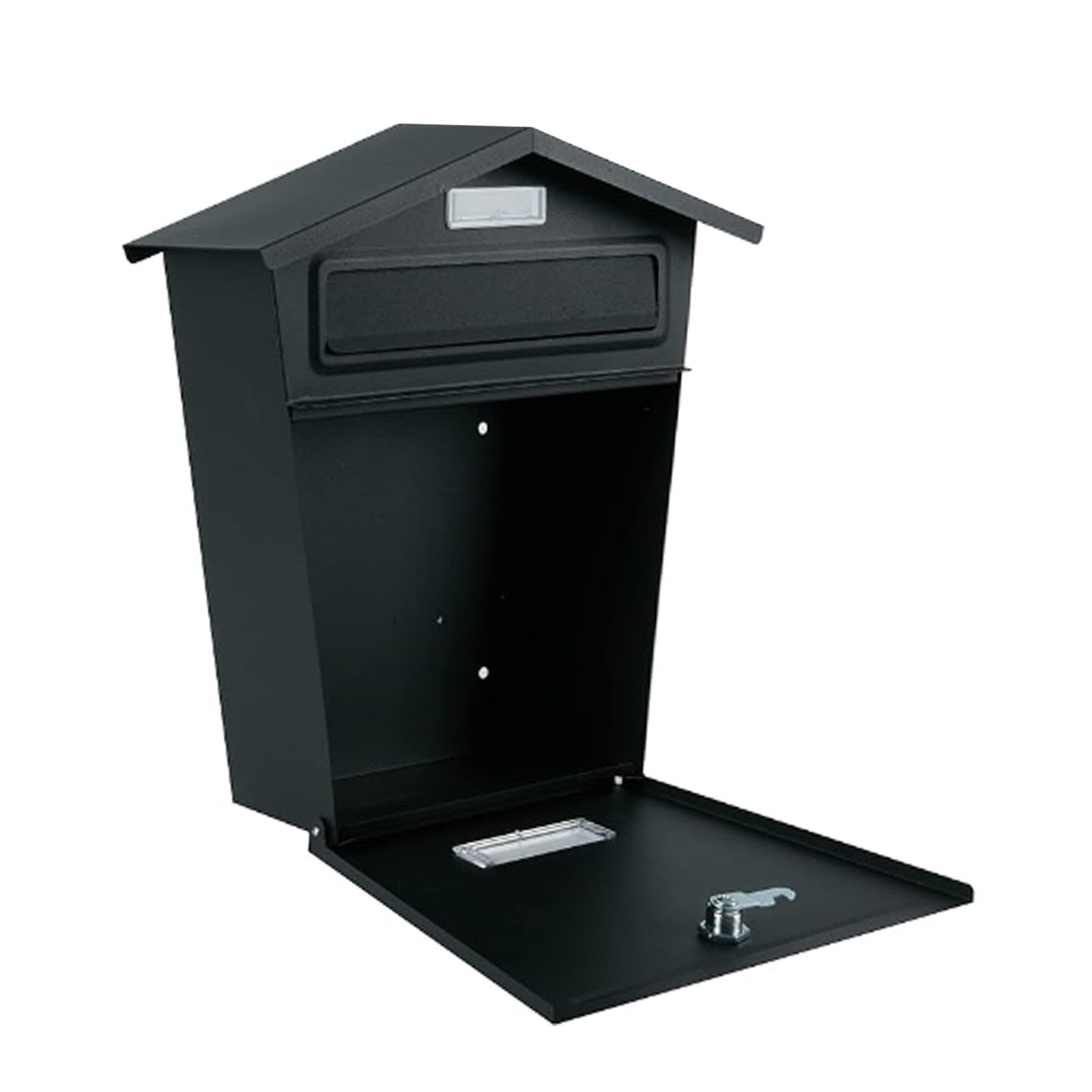 HTI-Living Briefkasten Briefkasten Amin Schwarz (Stück, 1-St., 1 Briefkasten), zur Wandmontage