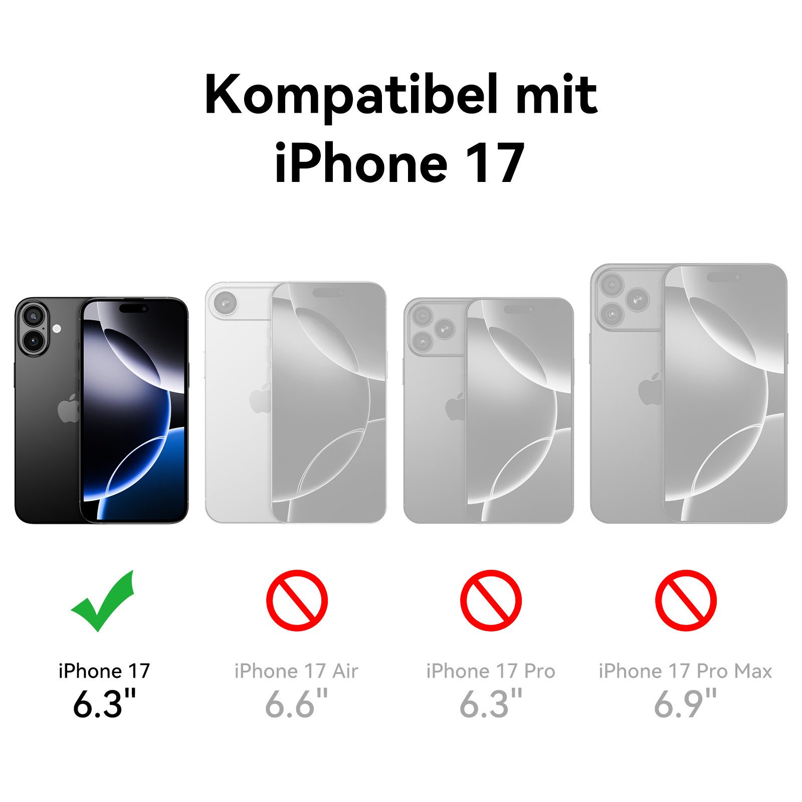 Sytifro Schutzfolie Sichtschutz Panzerglas, Privacy Schutzfolie, Blickschutz für, (iPhone 17 Pro Max/ iPhone 17 Pro/ iPhone 17 Air/ iPhone 17/ iPhone 16 Pro Max/ iPhone 16 Pro/ iPhone 16 Plus/ iPhone 16, 10H Displayschutz, Privacy Blickschutzfolie 28° Sichtschutz), 2 Privacy Glass + 1 Montagerahmen, Premium Panzerfolie