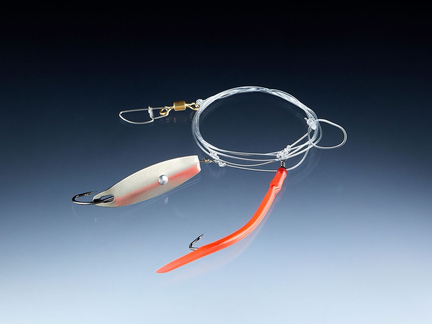 Kunstköder Balzer Gummi Makk-Dorschblinker System 120cm 0,90mm Gr. 6/0