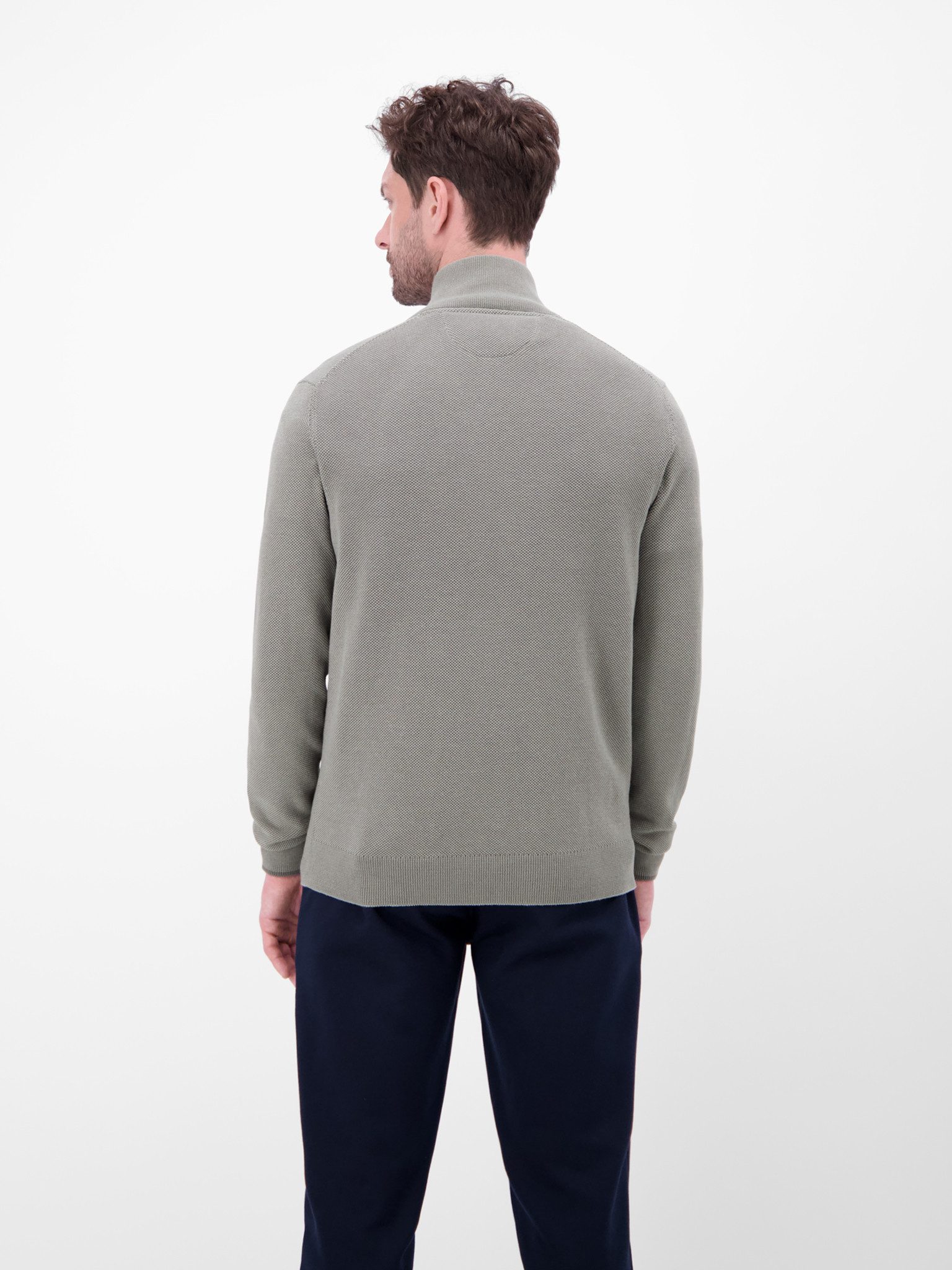 LERROS Strickjacke mit Reißverschluss und Strehkragen