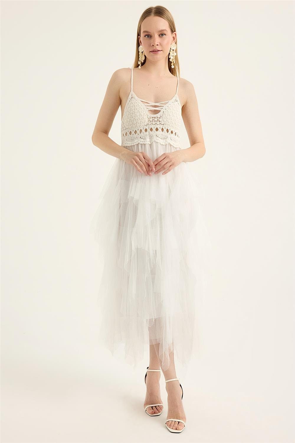 HomeStore Minikleid Strick-Midi-Kleid