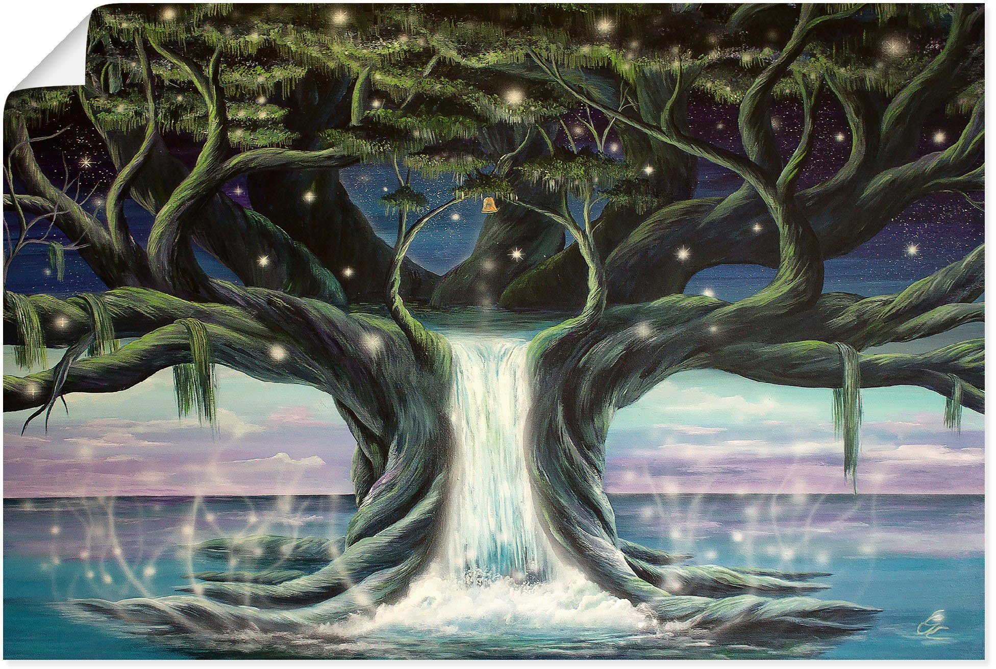 Artland Wandbild Der Baum Alubild, in oder als Leinwandbild, Größen Poster Wandaufkleber (1 versch. Landschaften der Seelen, St)